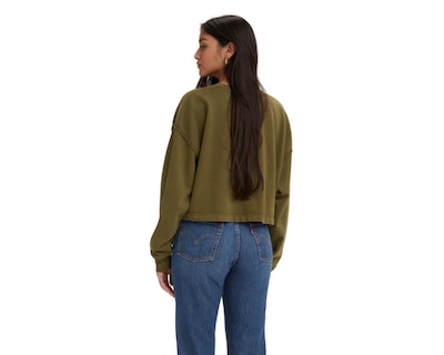 Foto 3 | Sudadera de Algodón Verde Levi's para Mujer