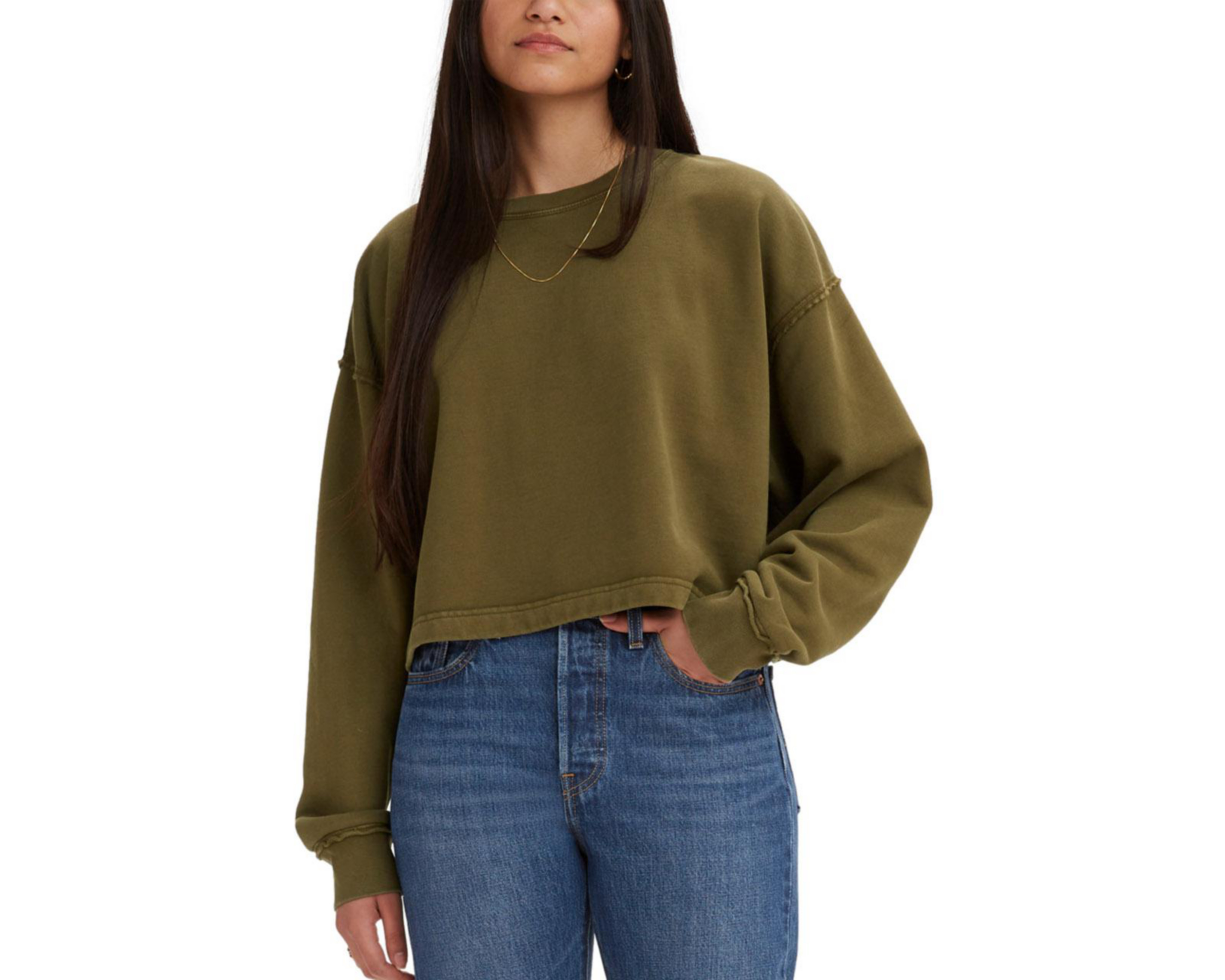 Foto 5 pulgar | Sudadera de Algodón Verde Levi's para Mujer