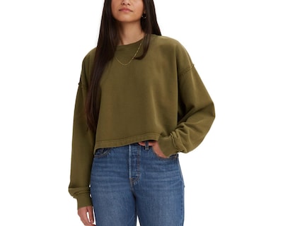 Foto 4 | Sudadera de Algodón Verde Levi's para Mujer