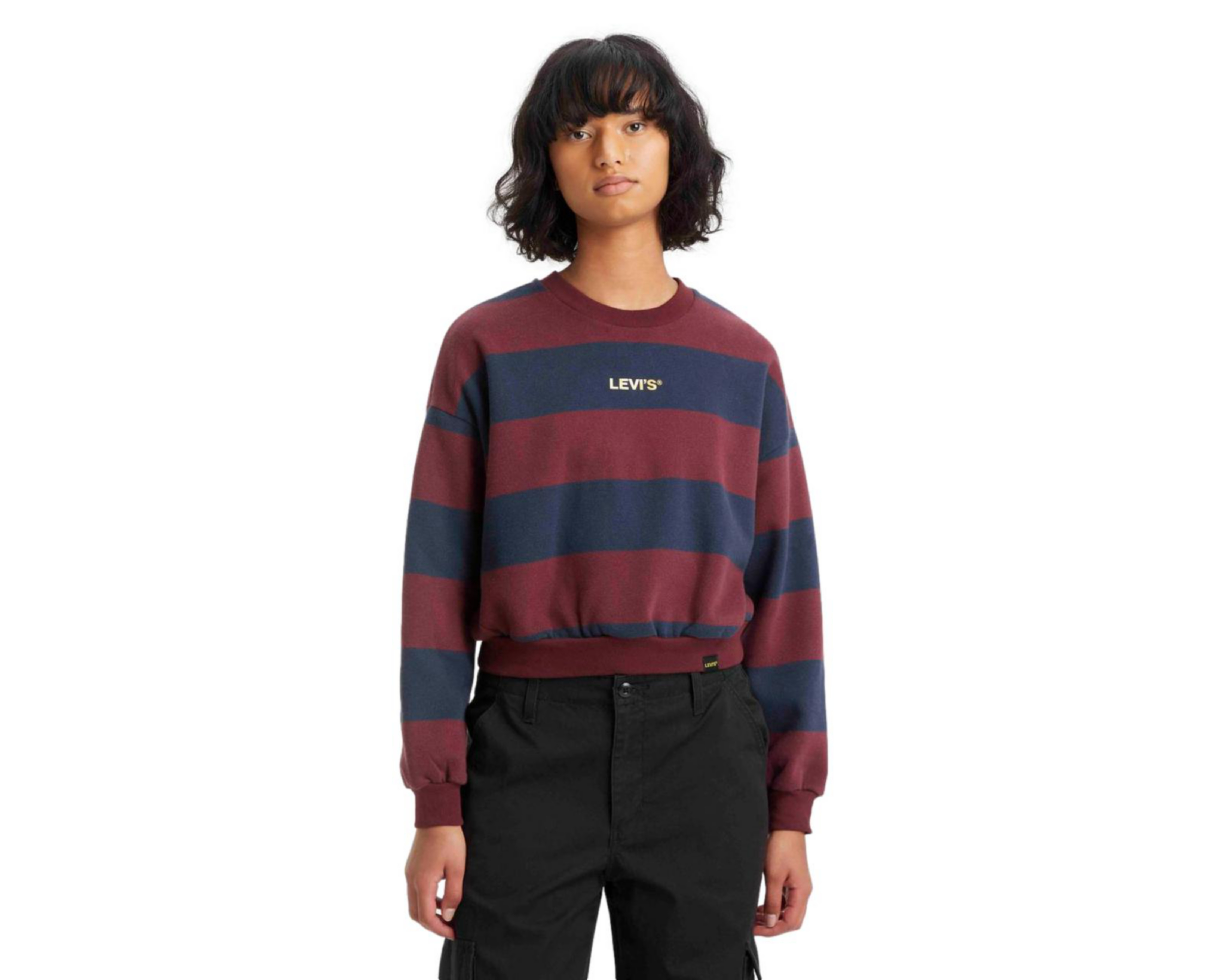 Foto 2 pulgar | Sudadera de Algodón a Rayas Levi's para Mujer
