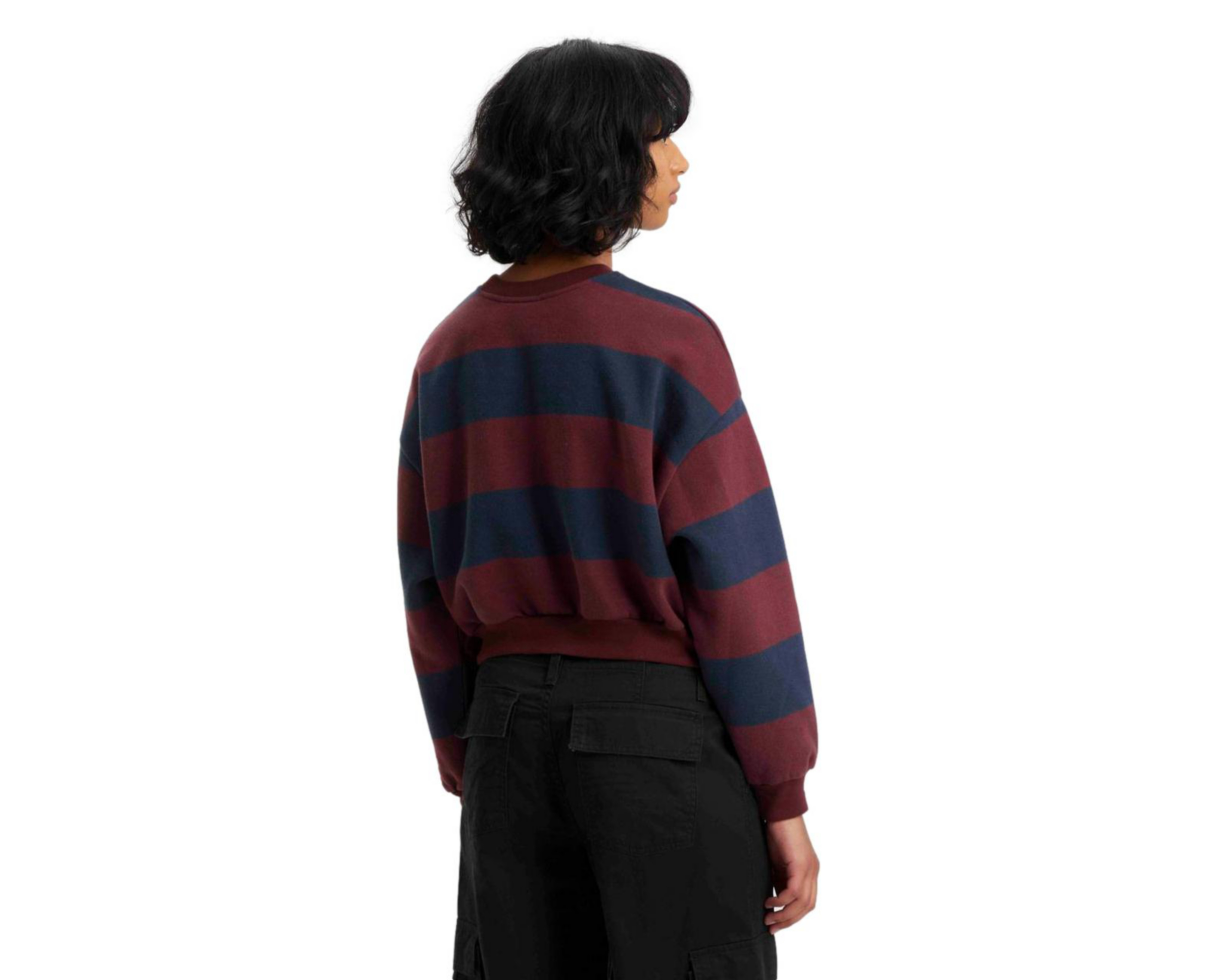 Foto 3 pulgar | Sudadera de Algodón a Rayas Levi's para Mujer