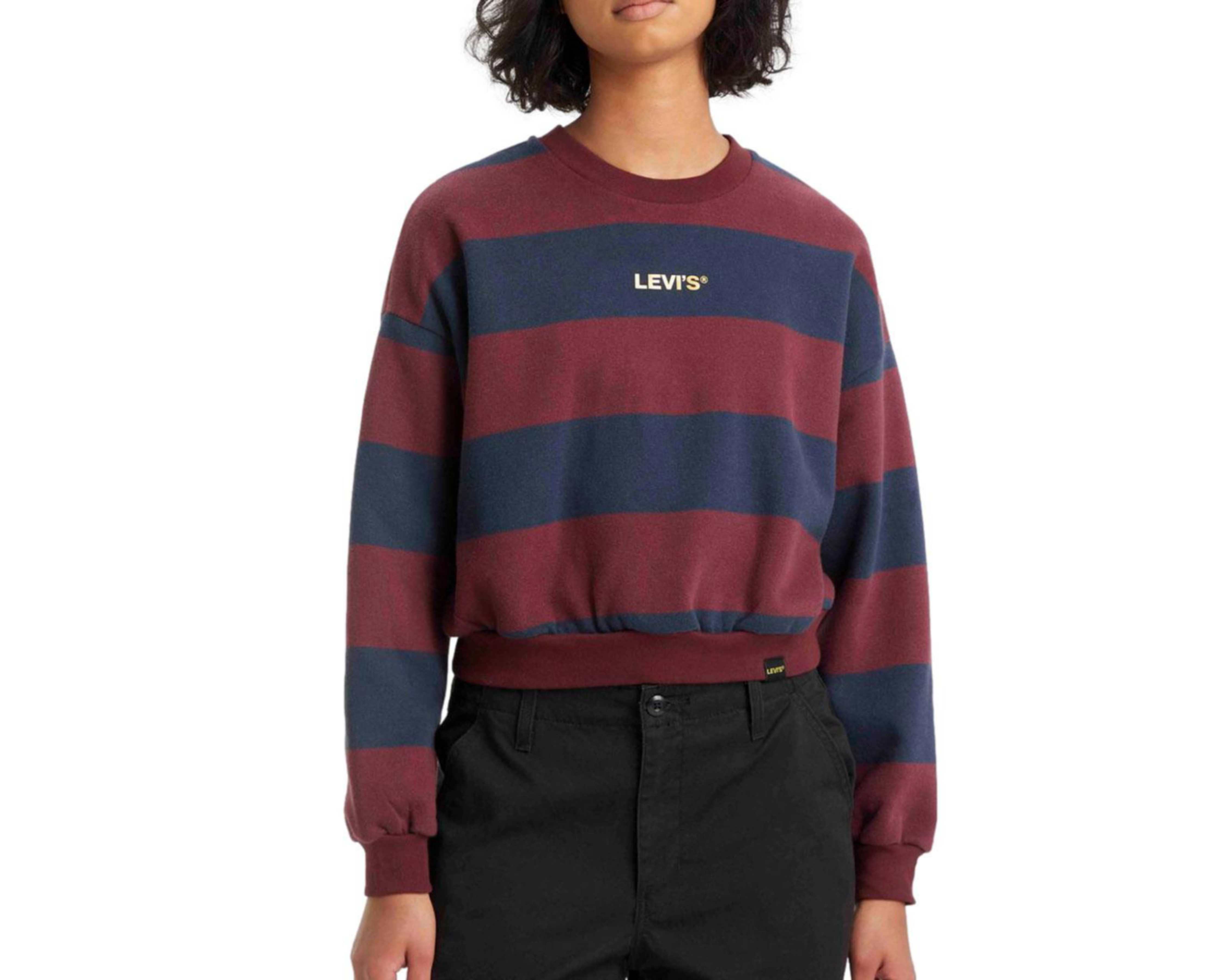 Foto 4 pulgar | Sudadera de Algodón a Rayas Levi's para Mujer