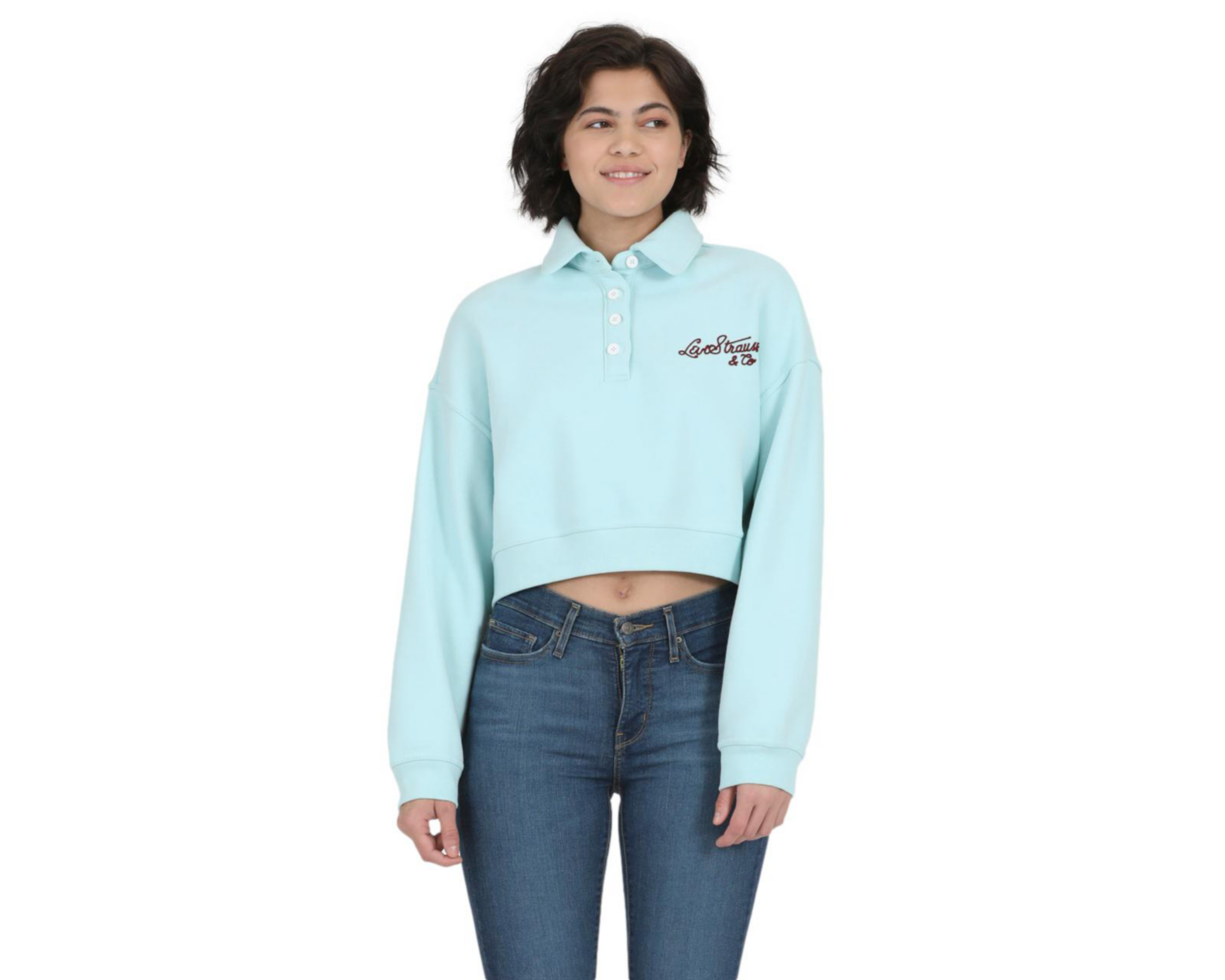 Foto 2 pulgar | Sudadera Cuello Polo Levi's para Mujer
