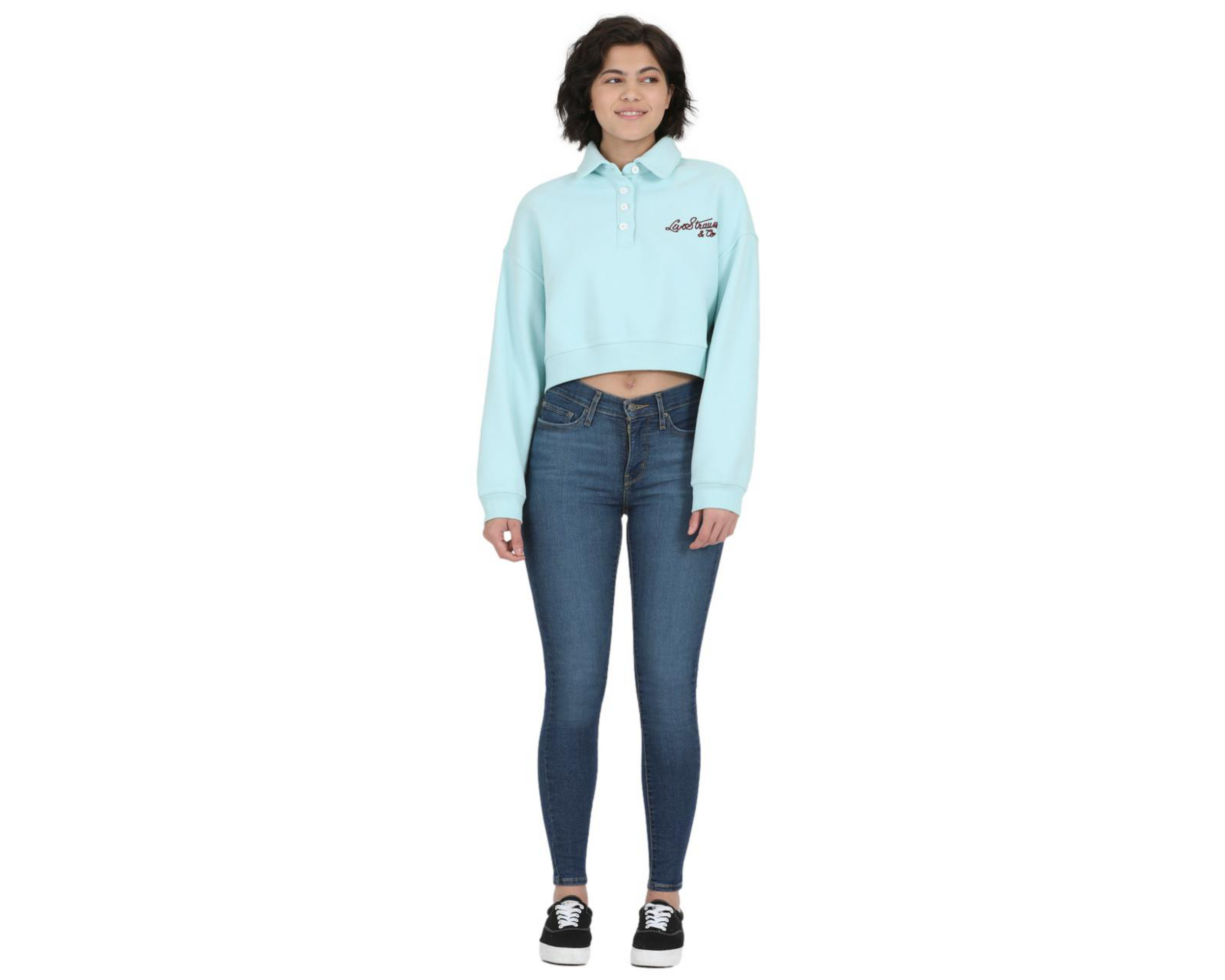 Foto 6 pulgar | Sudadera Cuello Polo Levi's para Mujer