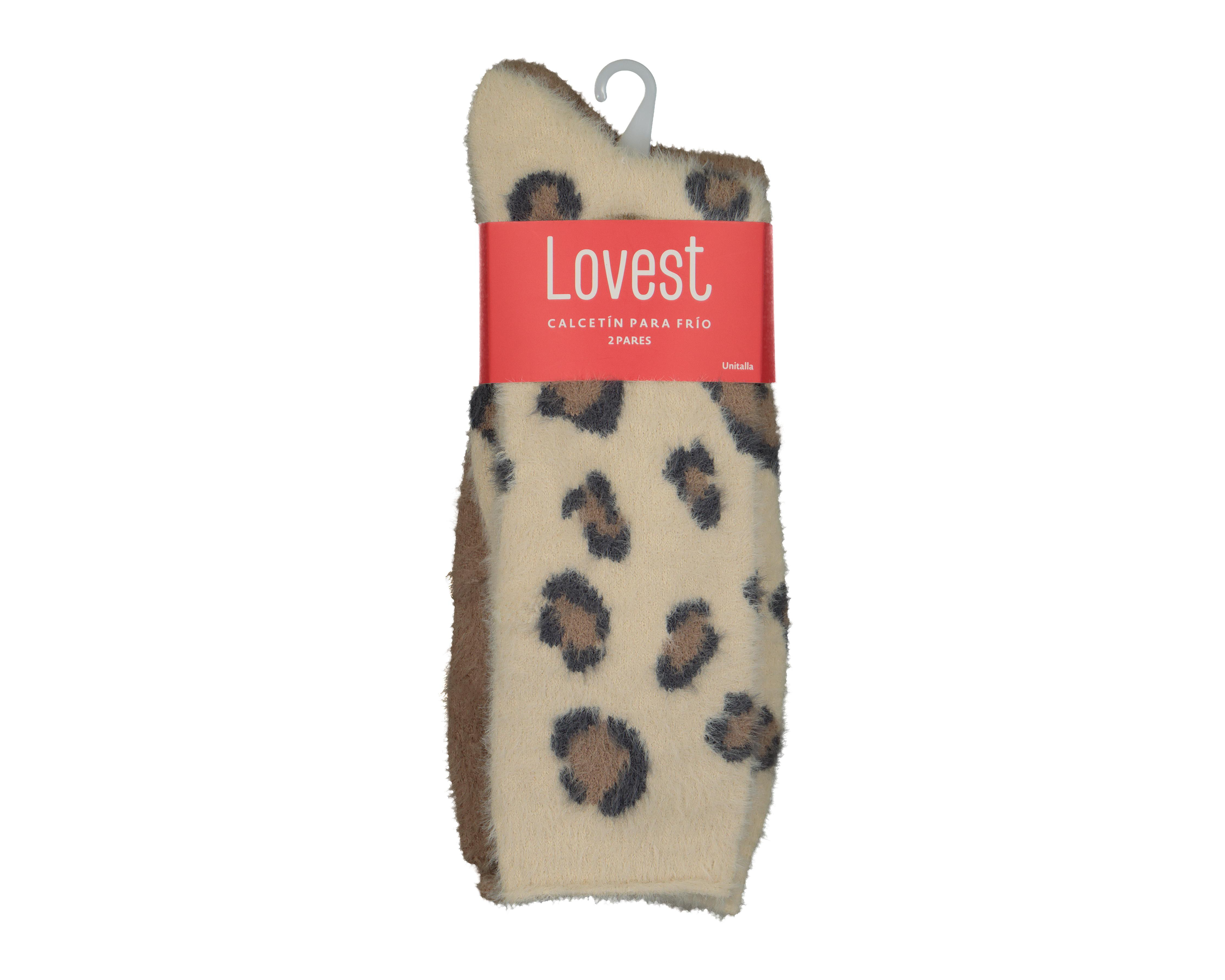 Foto 4 pulgar | Calcetas Largas Lovest Gruesas para Mujer 2 Pares