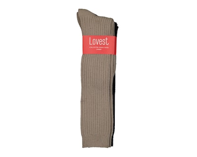 Foto 3 | Calcetas Largas Lovest Acanaladas para Mujer 2 Pares