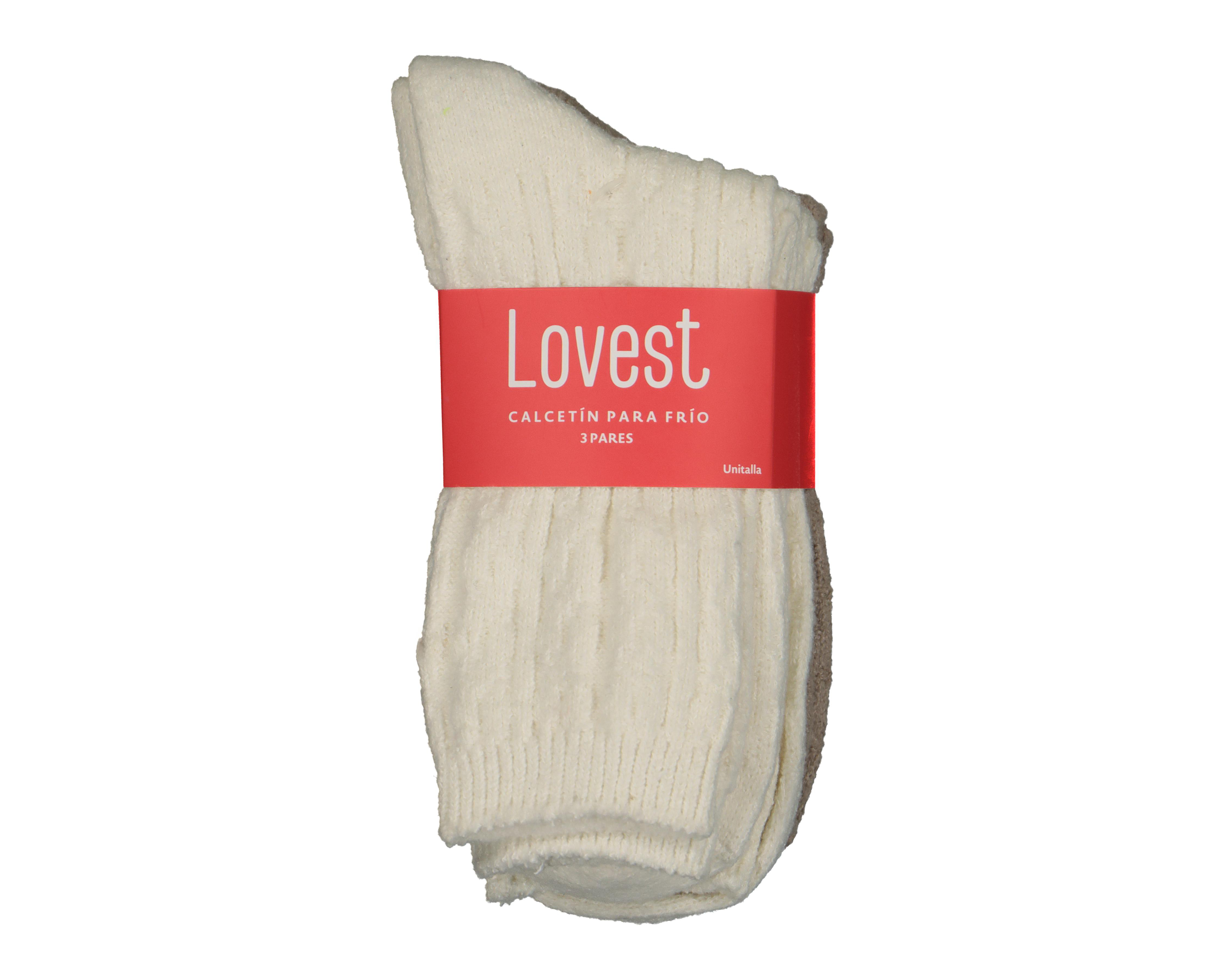 Foto 4 pulgar | Calcetas Largas Lovest Gruesas para Mujer 2 Pares