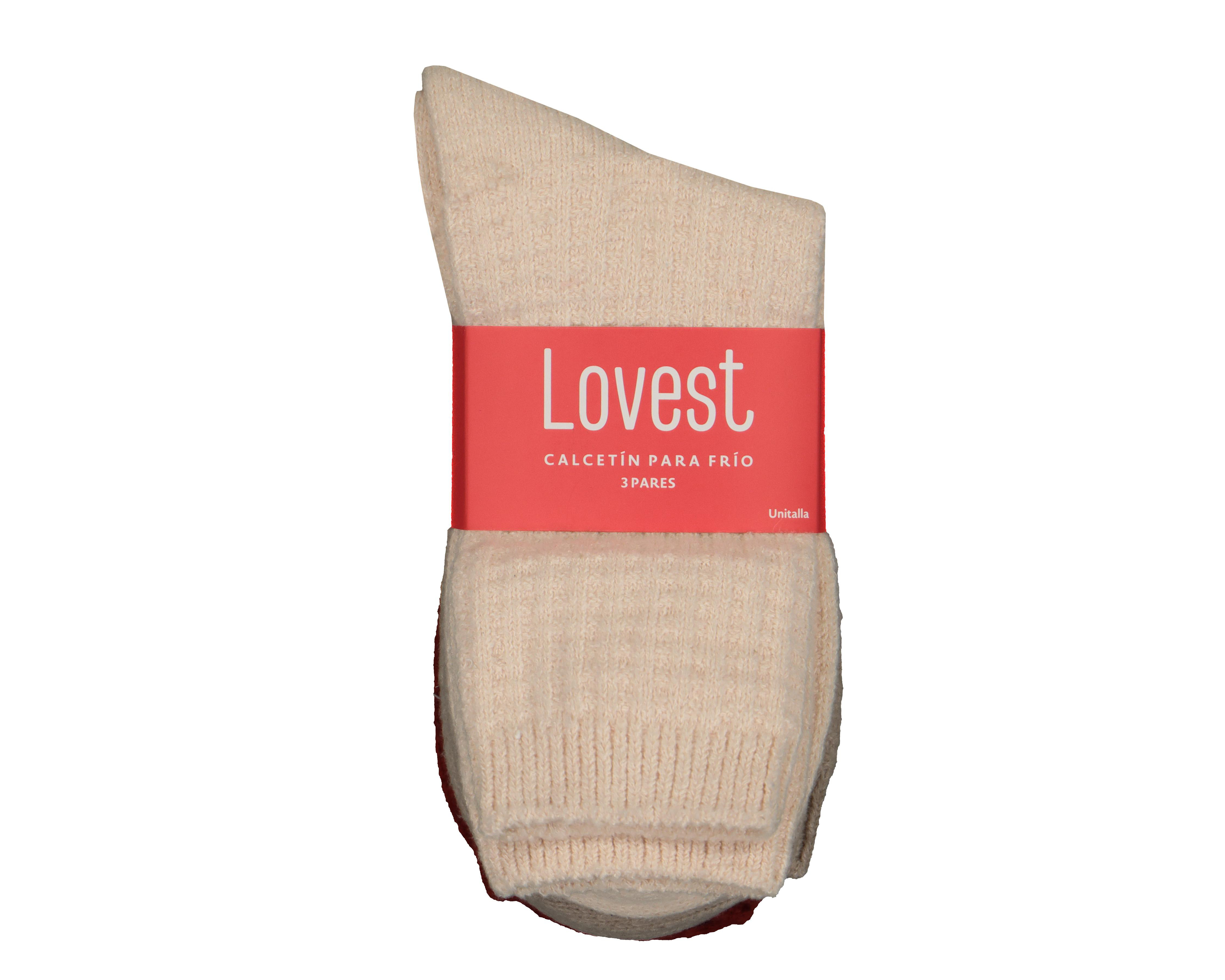 Foto 4 pulgar | Calcetas Largas Lovest Gruesas para Mujer 3 Pares