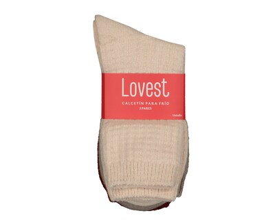 Foto 3 | Calcetas Largas Lovest Gruesas para Mujer 3 Pares