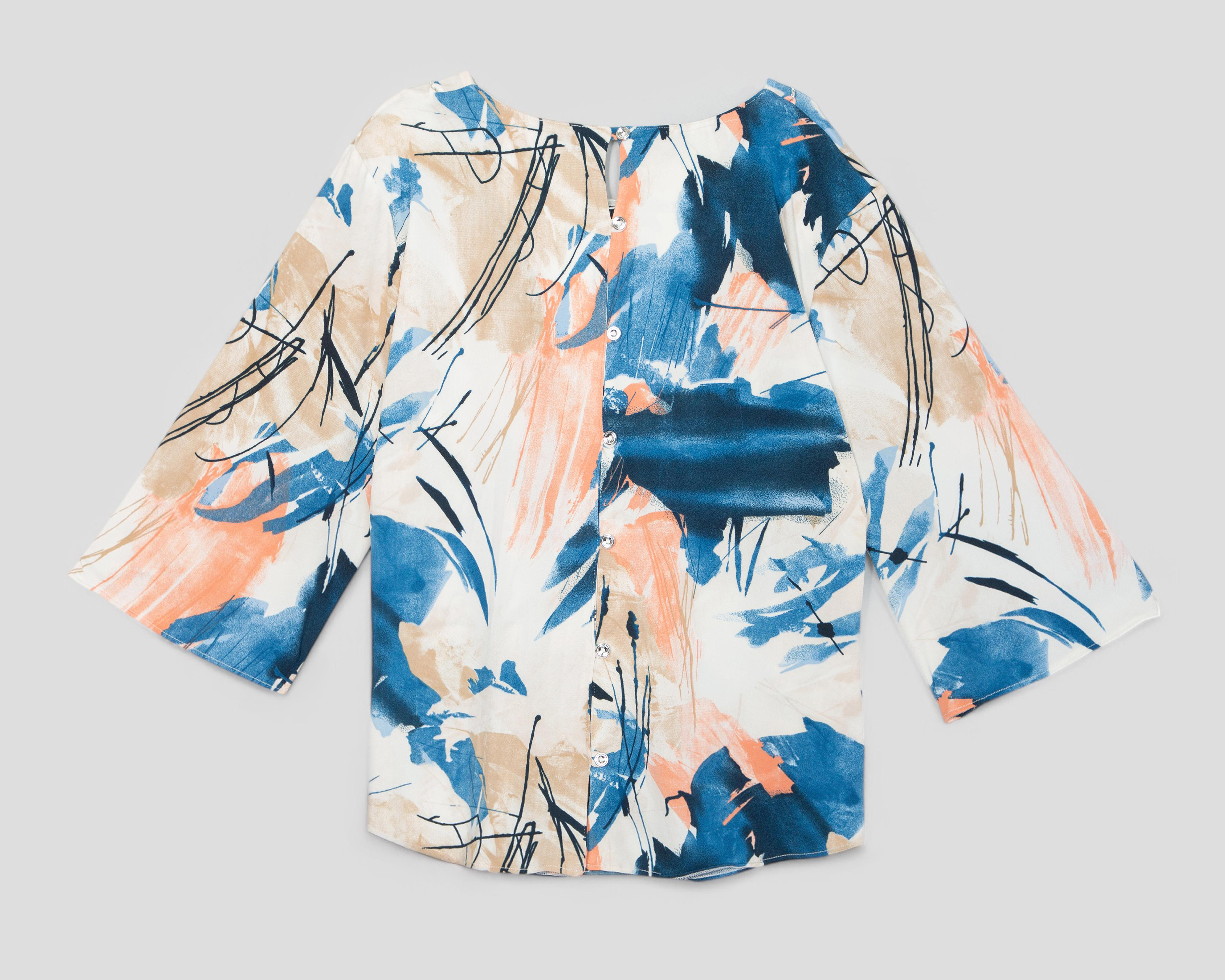 Foto 2 | Blusa Paloma Multicolor para Mujer