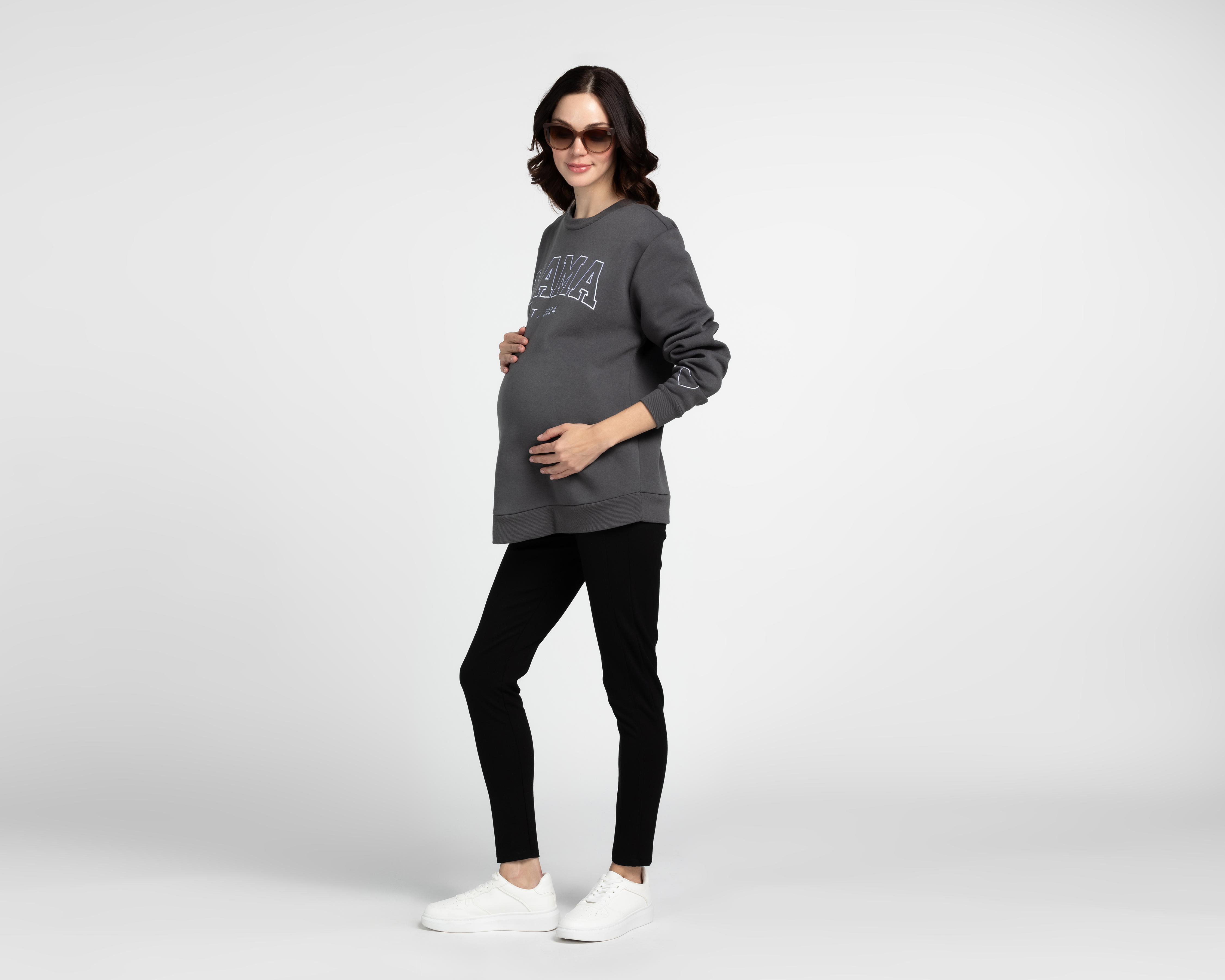 Foto 3 pulgar | Sudadera de Maternidad Mamá Bella Gris