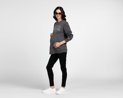 Foto 2 | Sudadera de Maternidad Mamá Bella Gris
