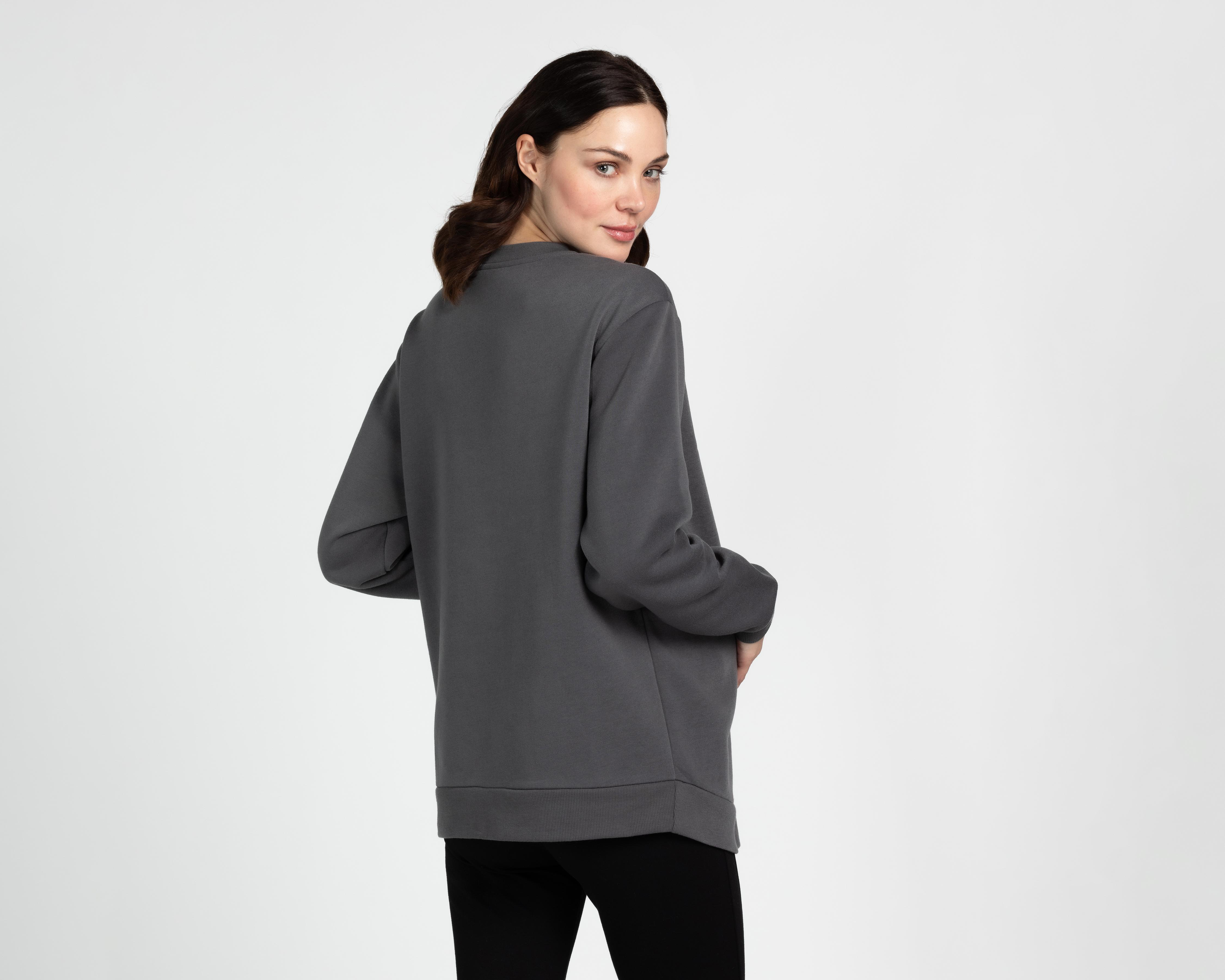 Foto 4 pulgar | Sudadera de Maternidad Mamá Bella Gris