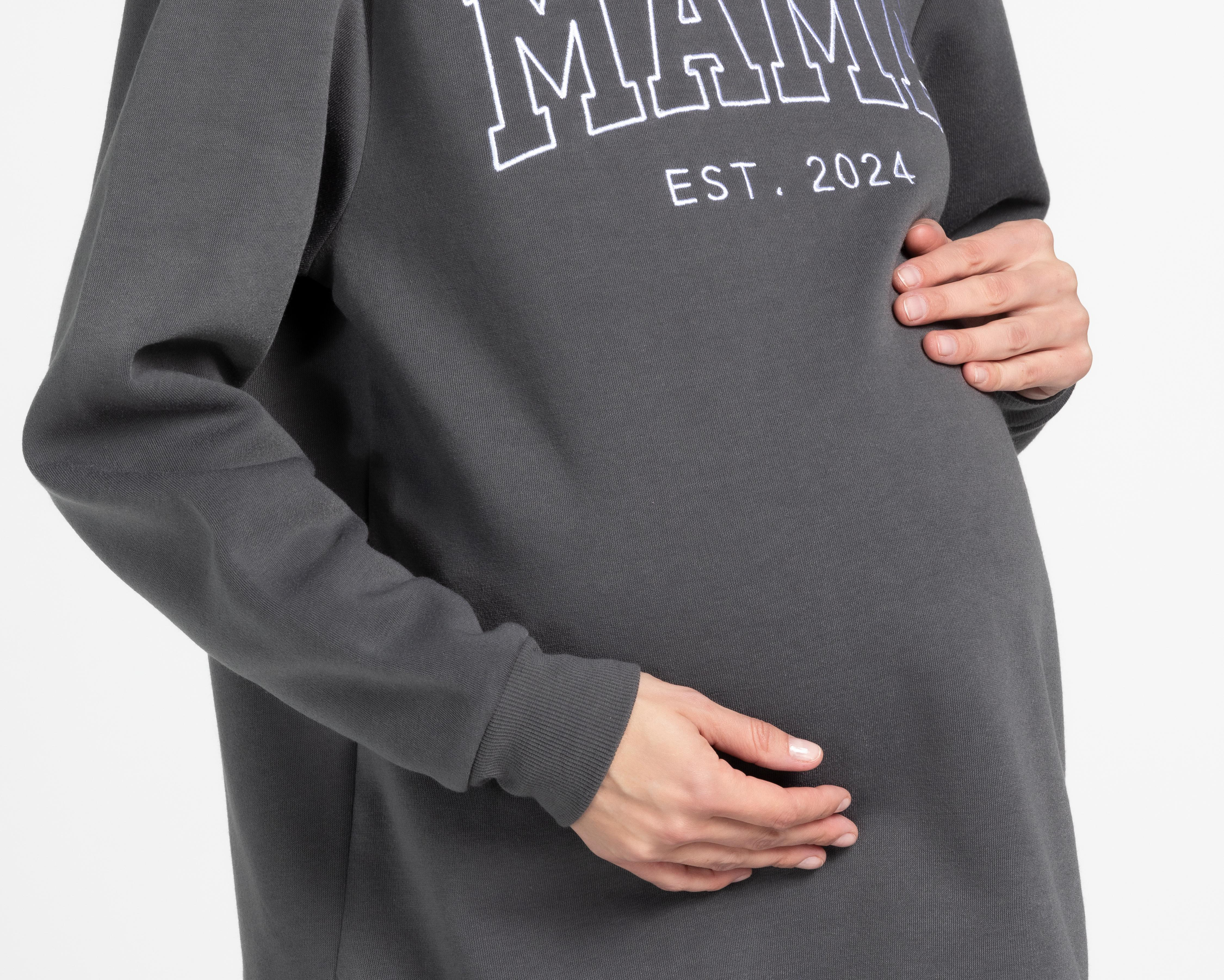 Foto 5 pulgar | Sudadera de Maternidad Mamá Bella Gris
