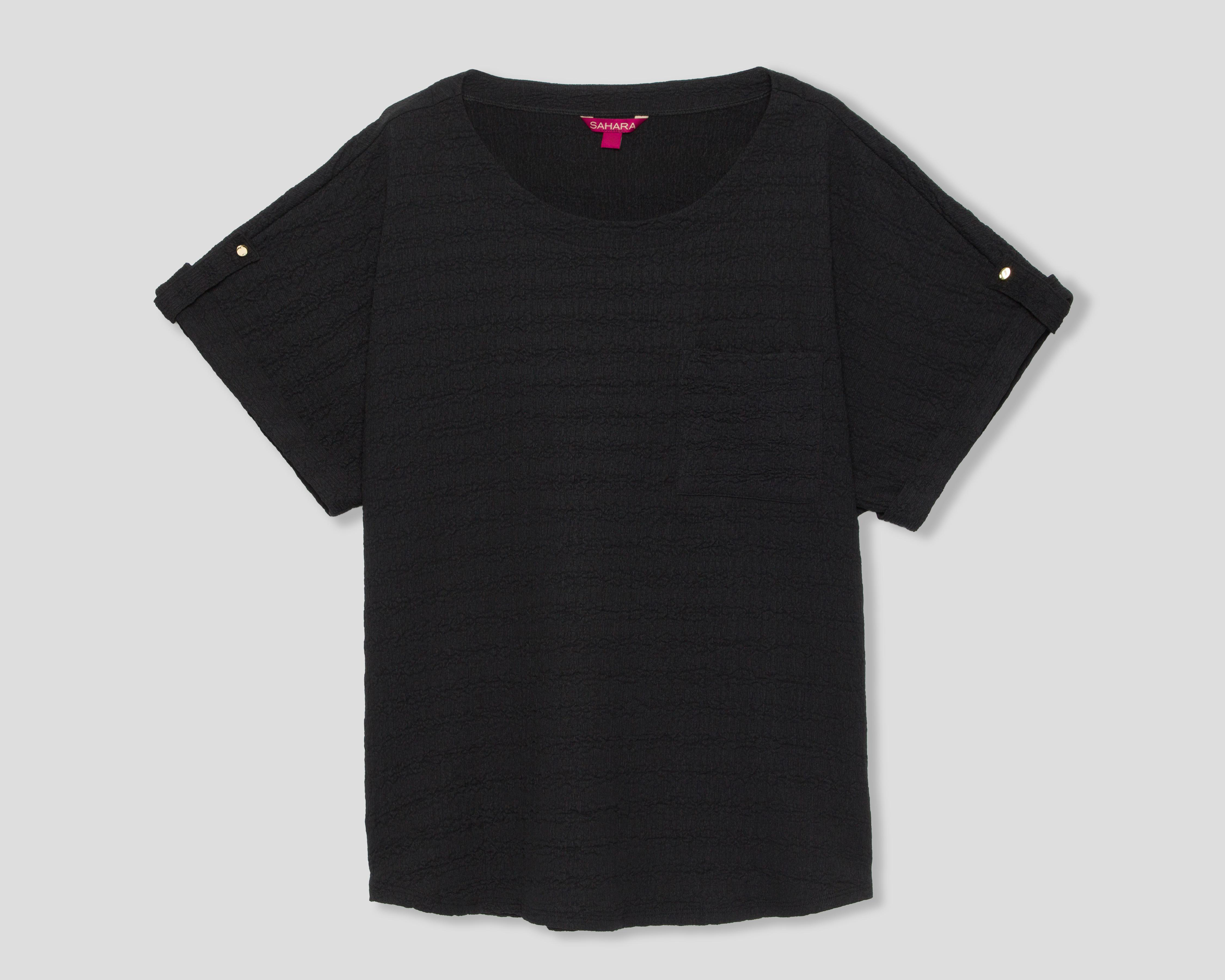 Foto 2 pulgar | Blusa Negra Sahara para Mujer