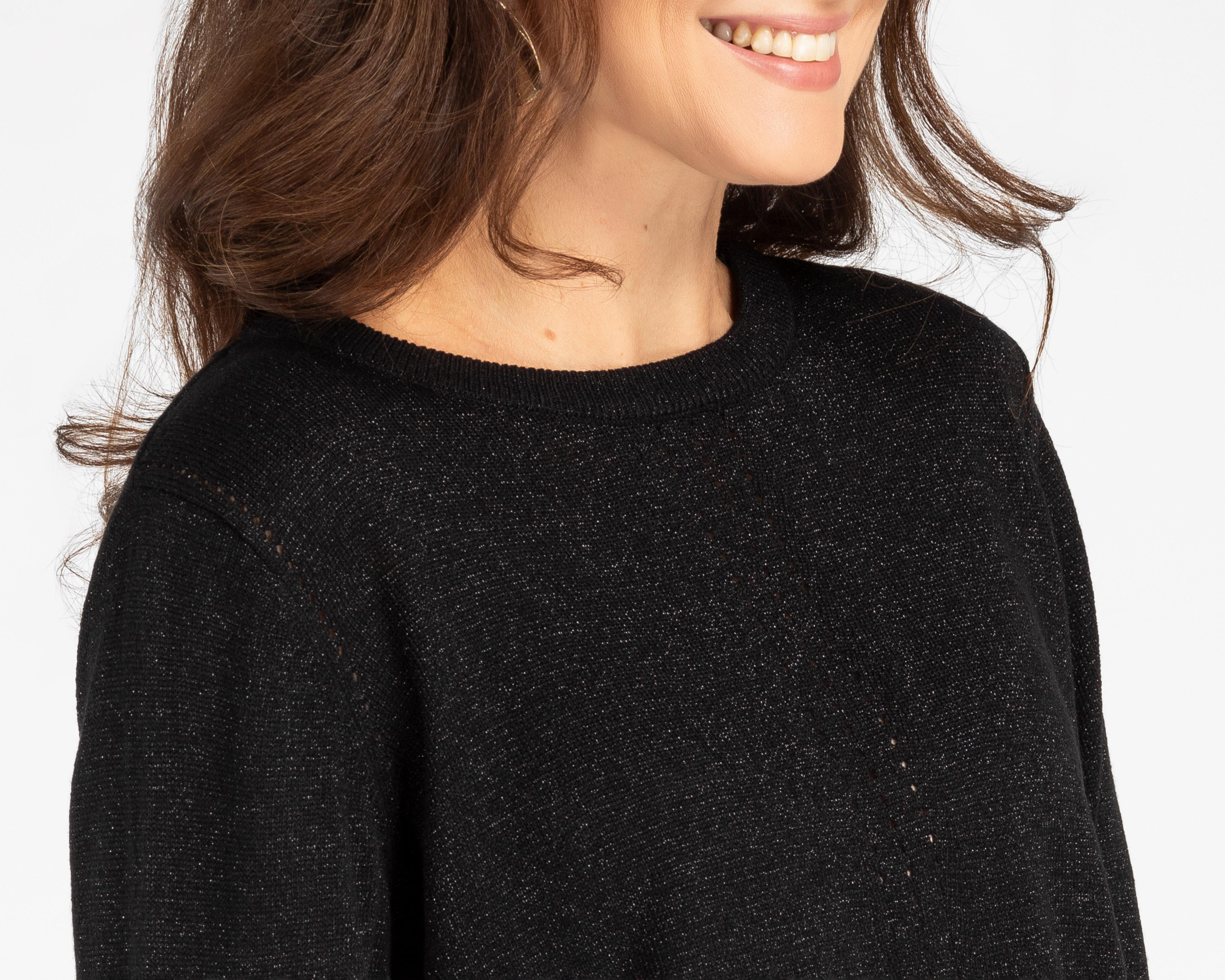 Foto 4 | Suéter Negro Sahara para Mujer