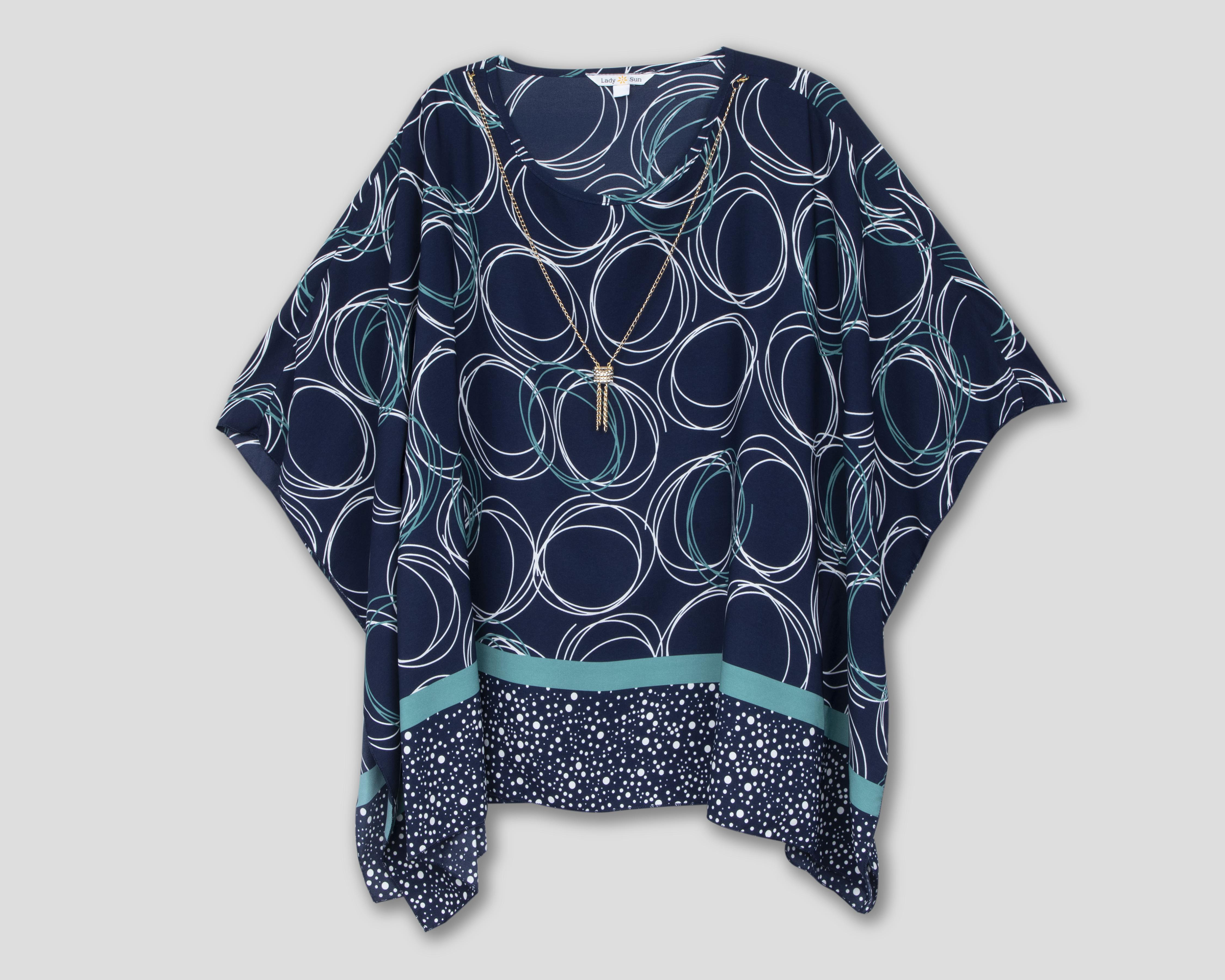 Foto 2 pulgar | Blusa Lady Sun con Collar para Mujer