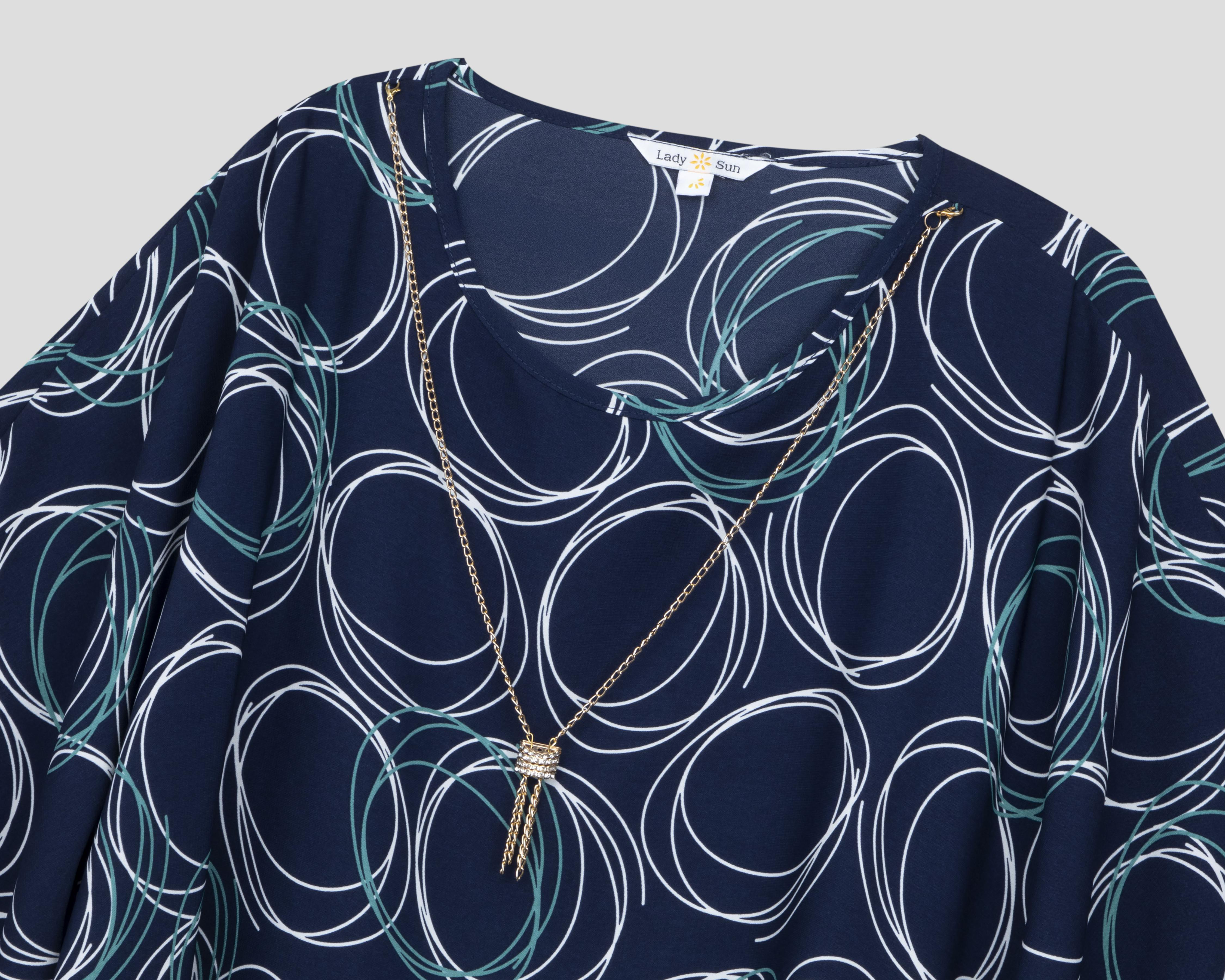 Foto 4 pulgar | Blusa Lady Sun con Collar para Mujer