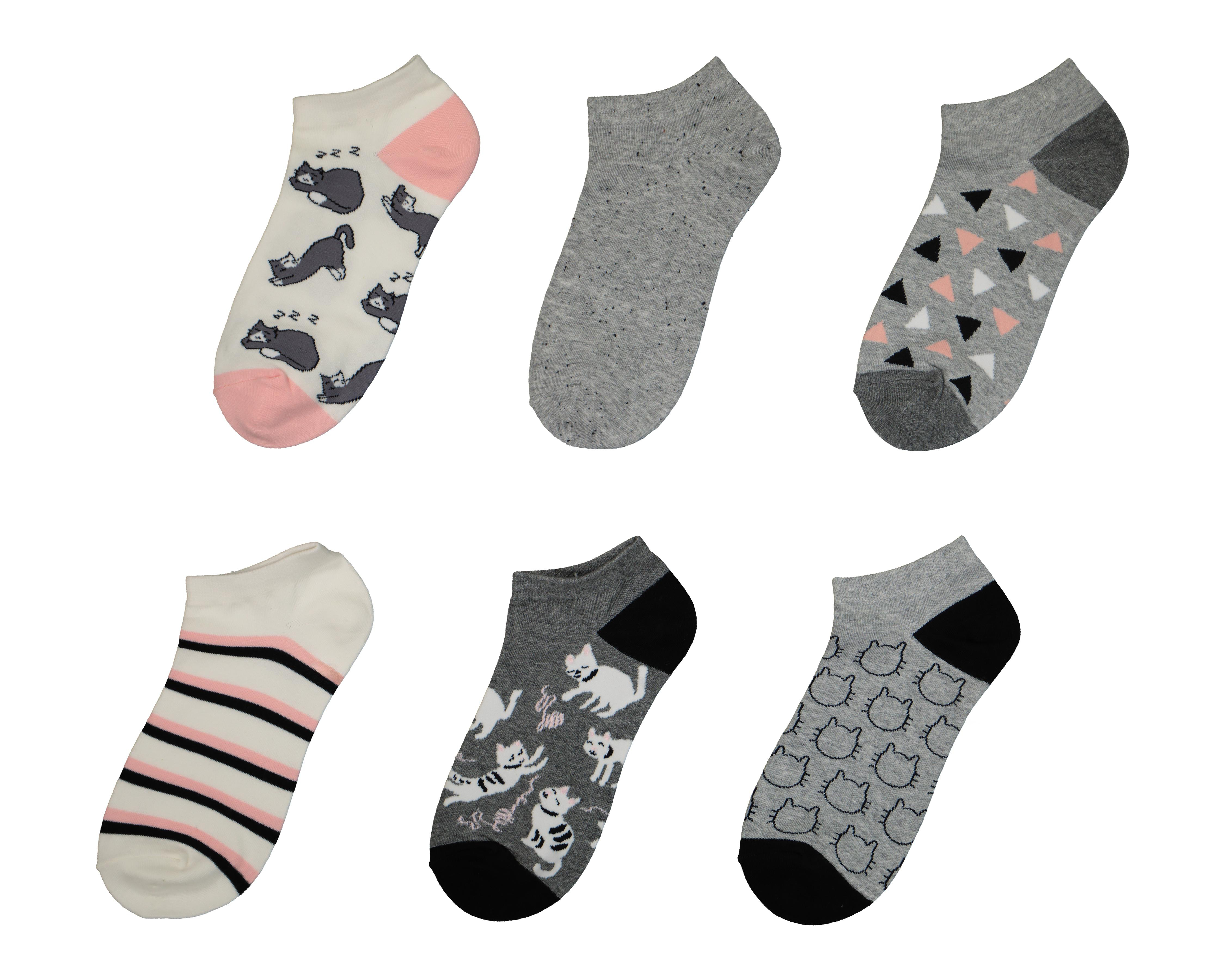 Foto 2 pulgar | Calcetas Tines Lovest Estampadas para Mujer 6 Pares