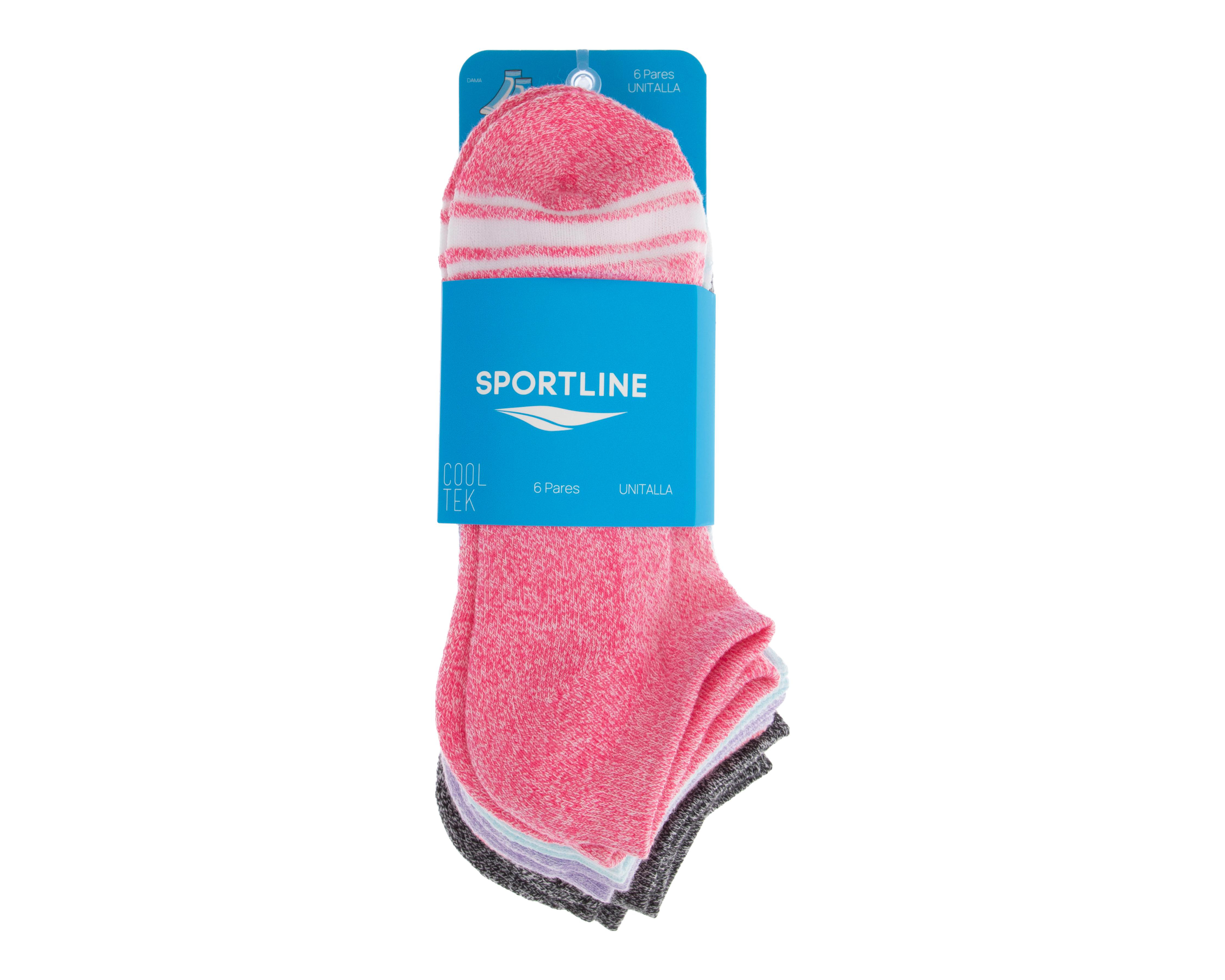 Foto 4 pulgar | Calcetas Deportivas Sportline para Mujer 6 Pares