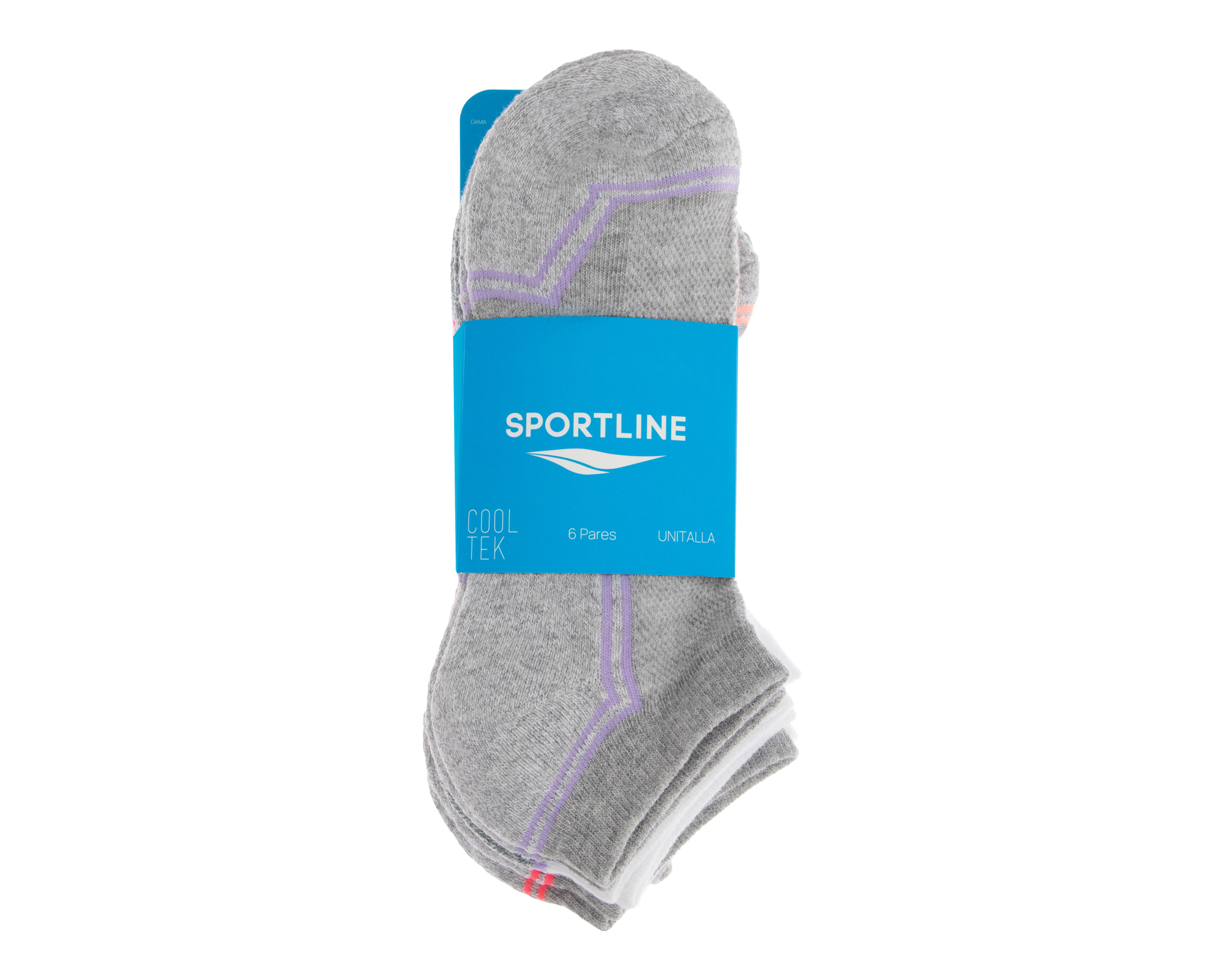 Foto 4 pulgar | Calcetas Deportivas Sportline para Mujer 6 Pares