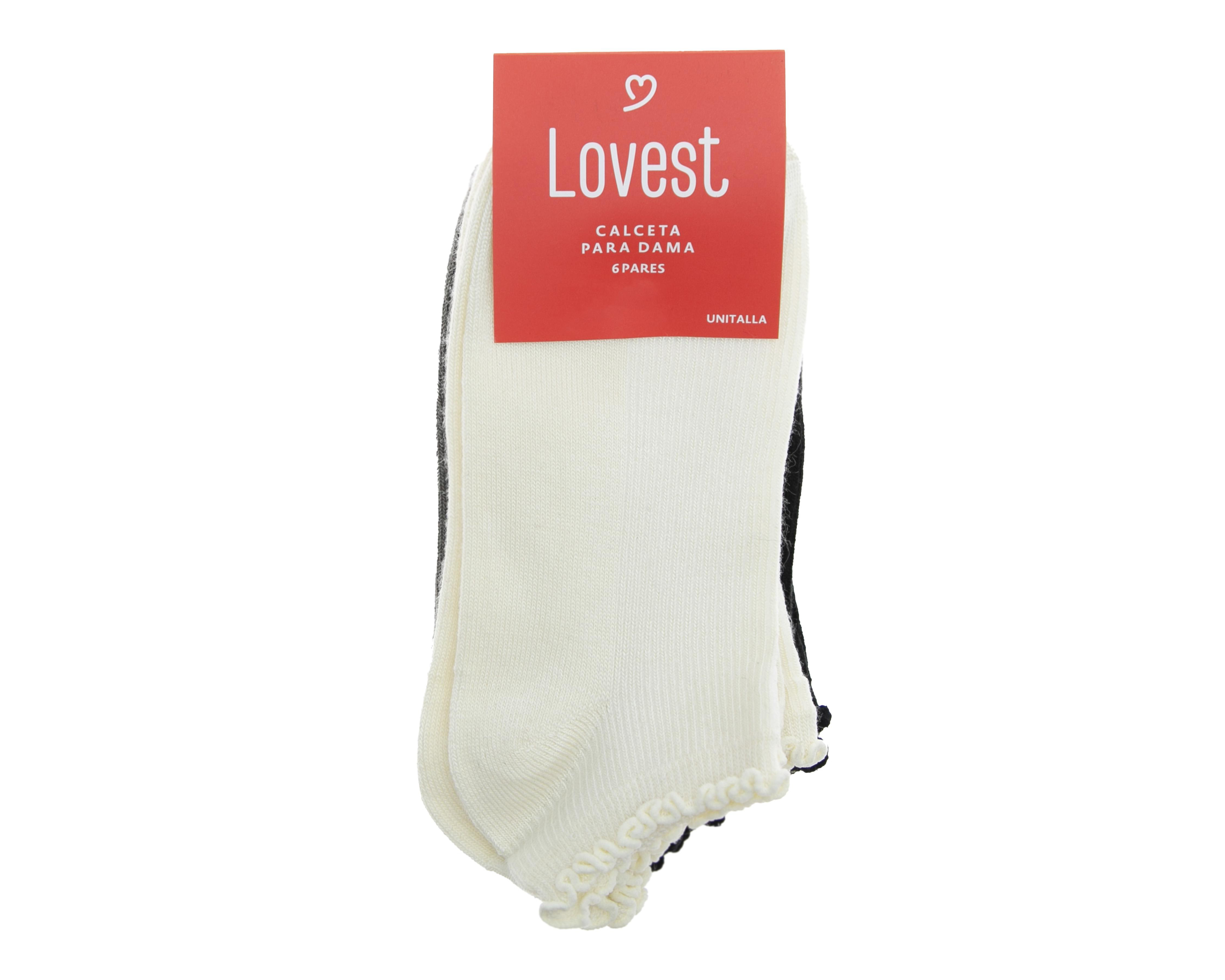 Foto 3 | Calcetas de Moda Lovest para Mujer 6 Pares