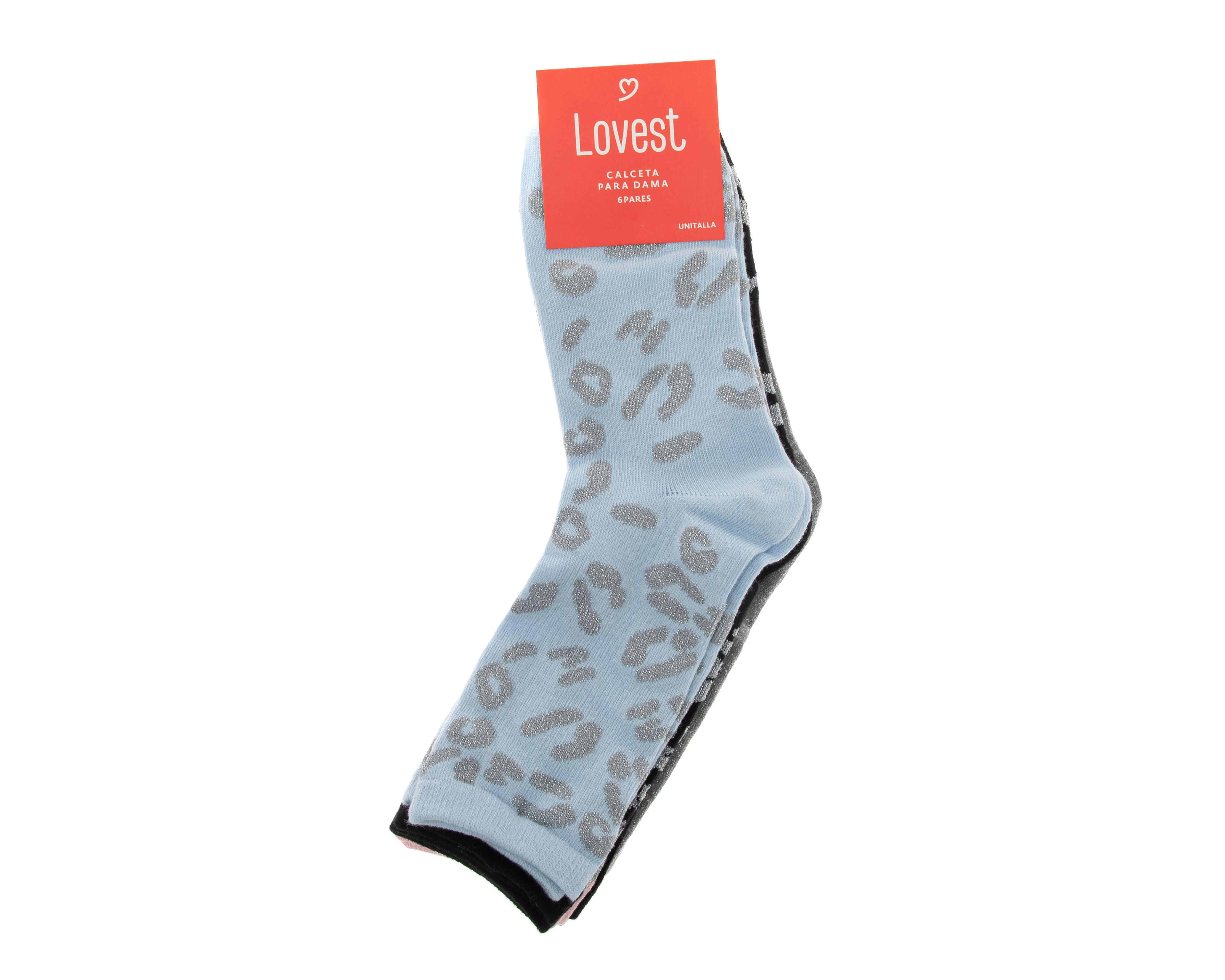 Foto 4 pulgar | Calcetas Largas Lovest para Mujer 6 Pares