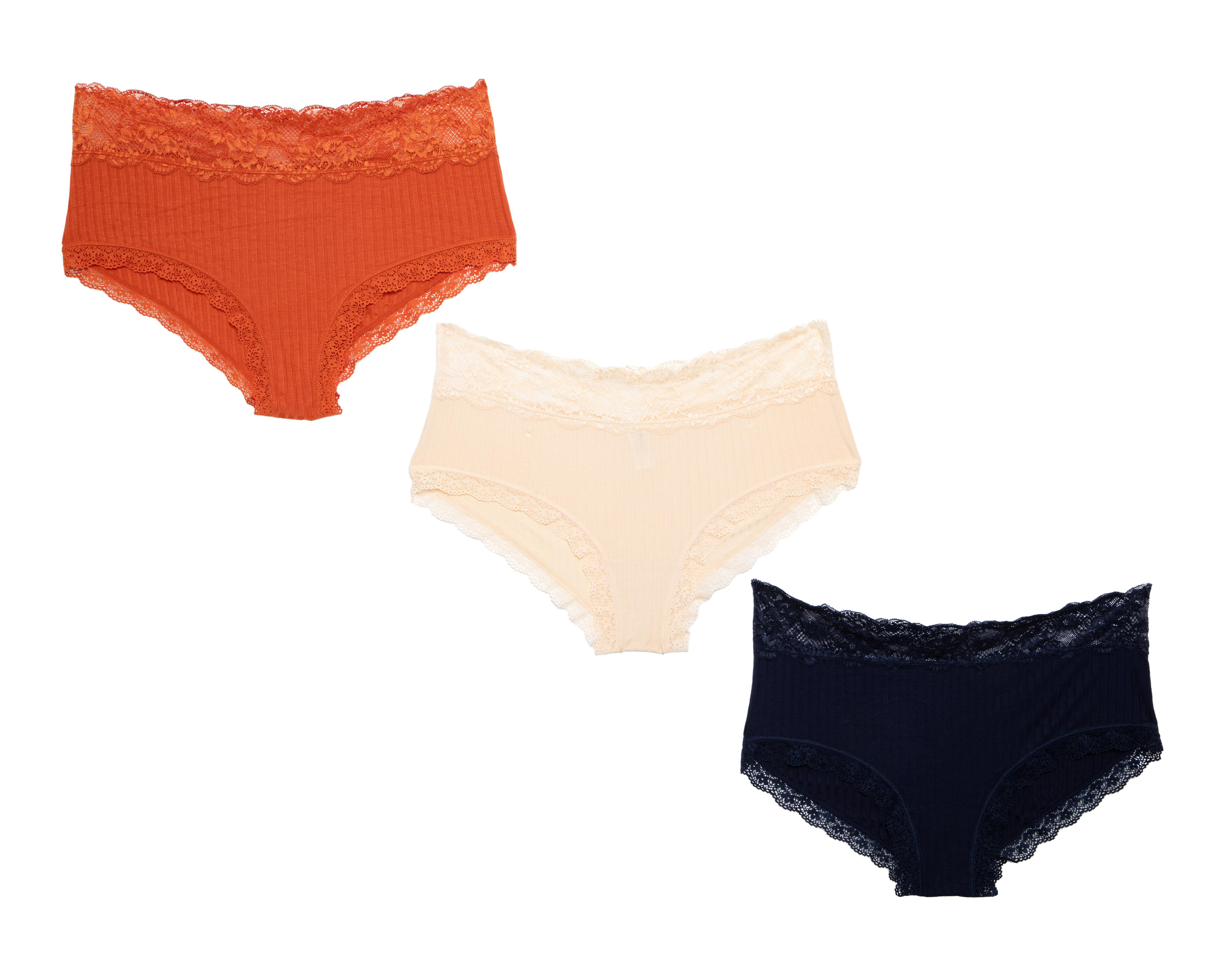 Foto 1 | Pantaleta con Encaje Beauty Secret para Mujer 3 Piezas