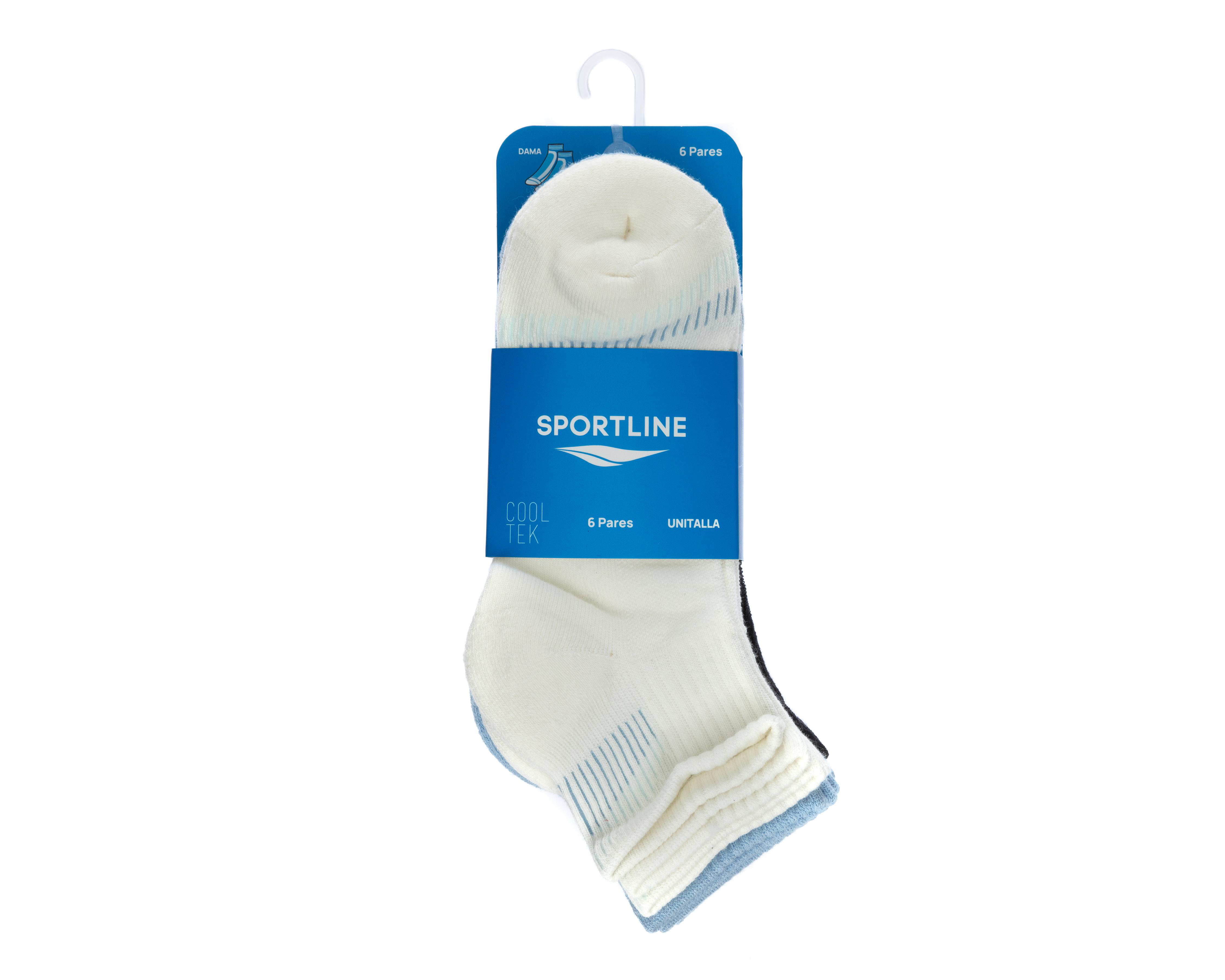 Foto 4 pulgar | Calcetas Deportivas Sportline para Mujer 6 Pares