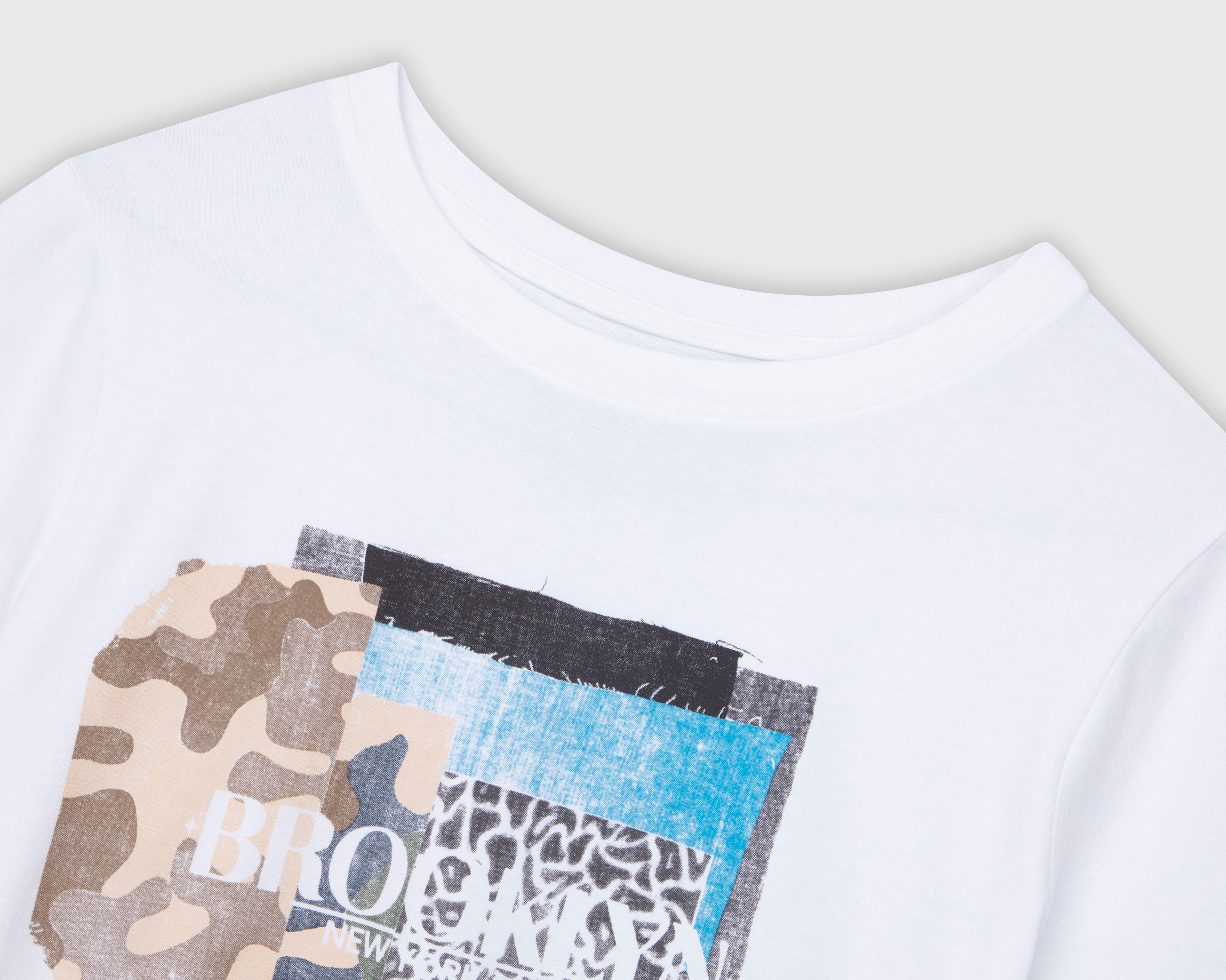 Foto 4 pulgar | Playera Refill Manga Corta Juvenil