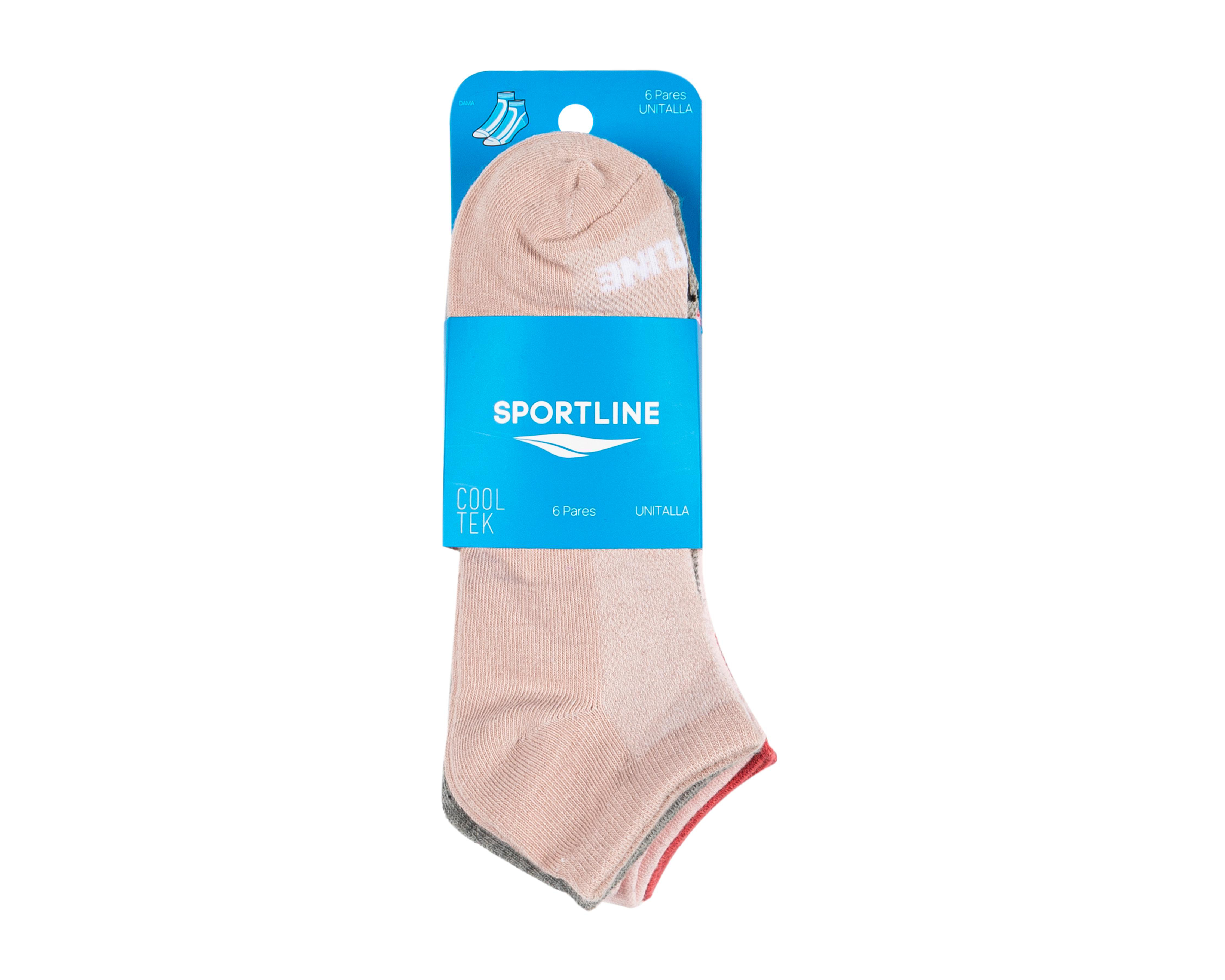 Foto 4 pulgar | Calcetas Deportivas Sportline para Mujer 6 Pares