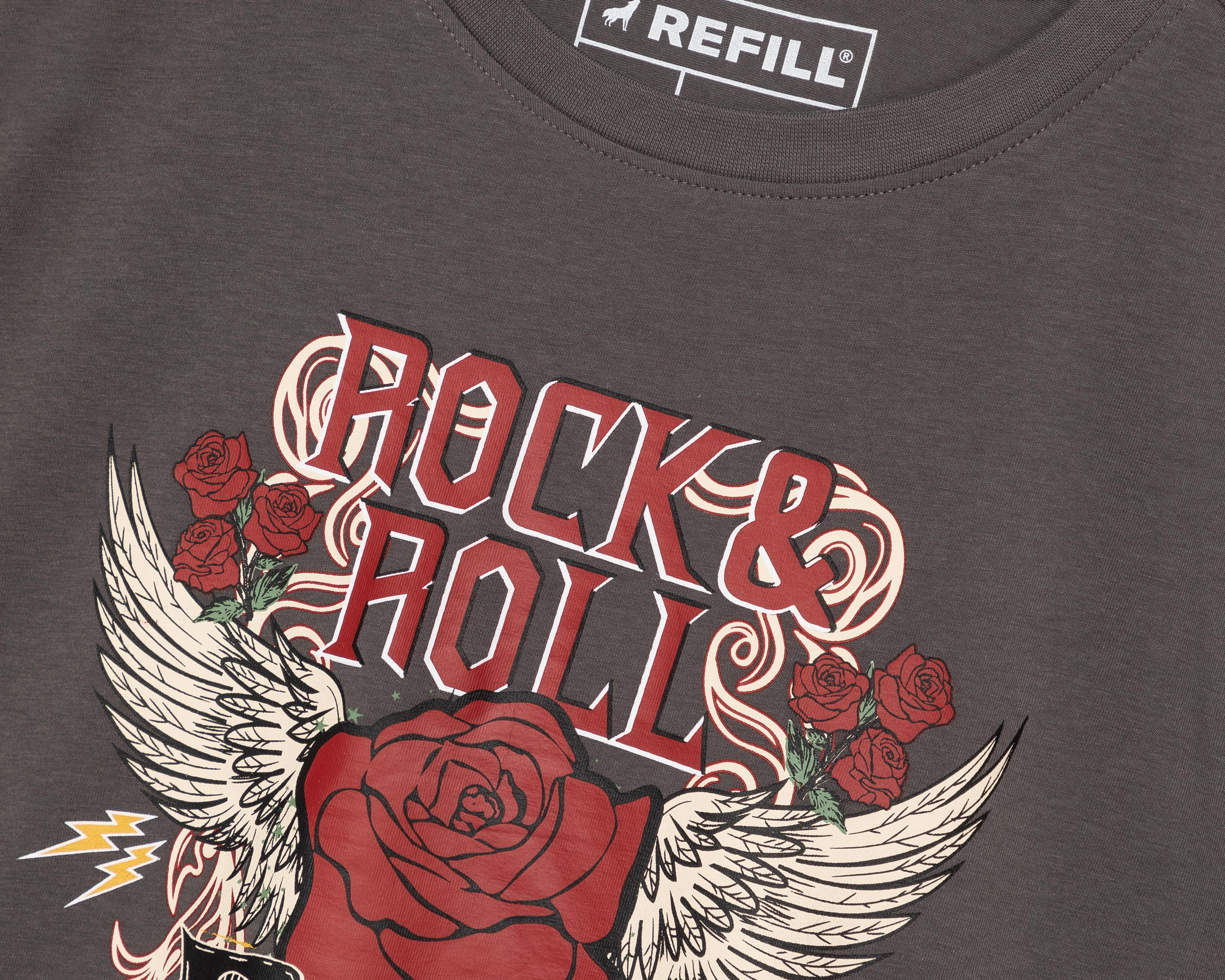 Foto 3 | Playera Refill Gris para Mujer