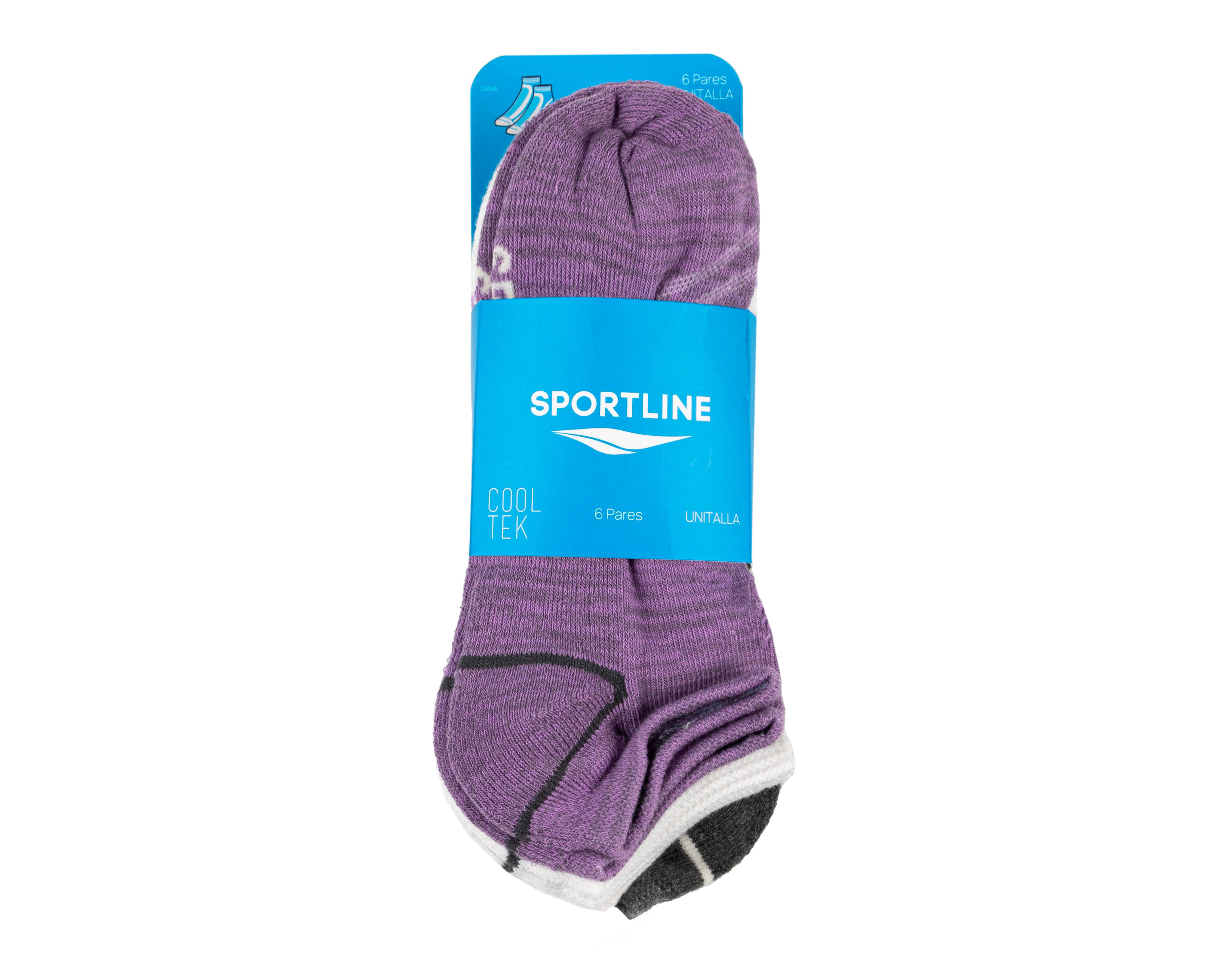 Foto 4 pulgar | Calcetas Deportivas Sportline para Mujer 6 Pares