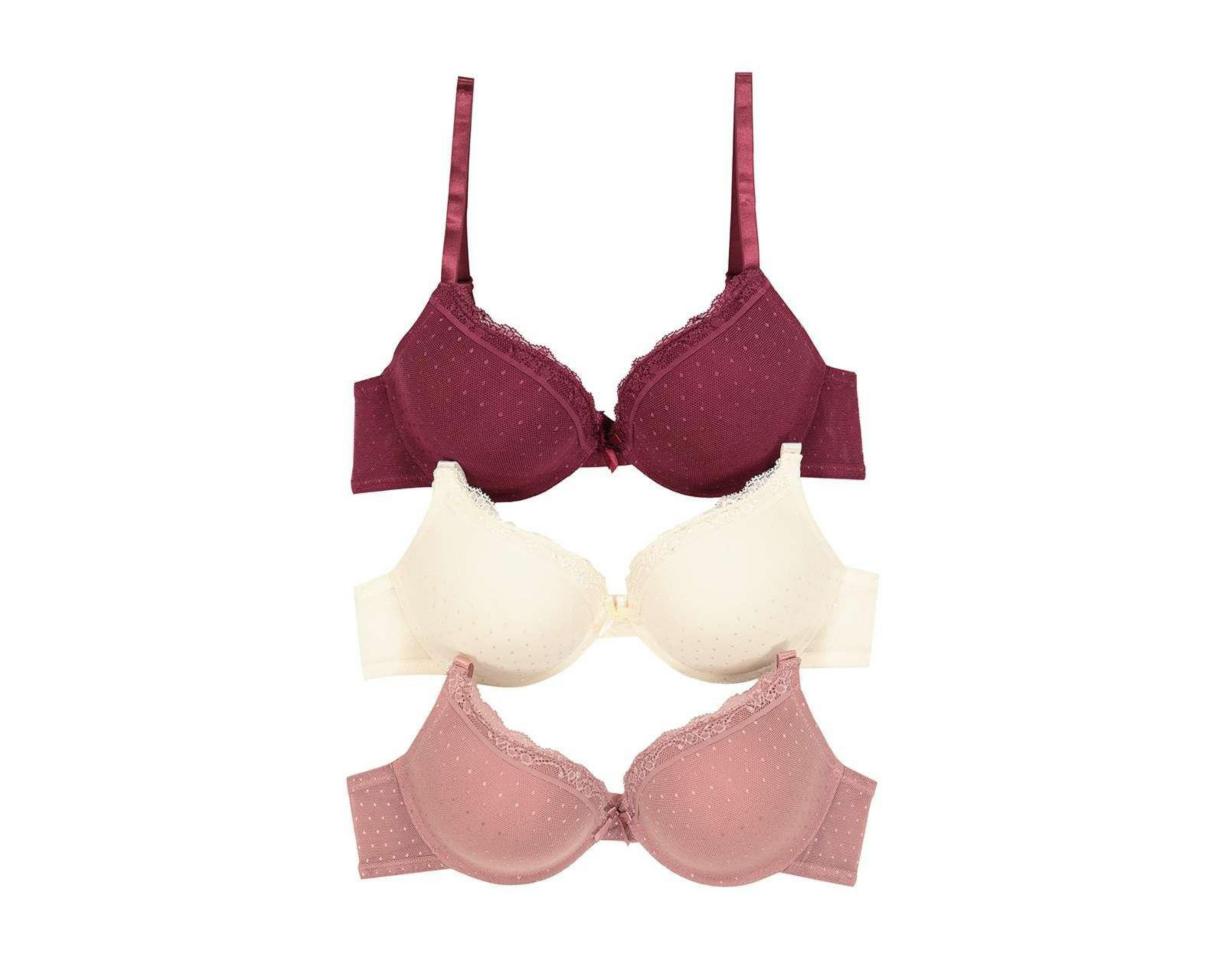 Foto 1 | Brasier con Varilla Beauty Secret Tu Estilo Íntimo Copa Completa para Mujer 3 Pack