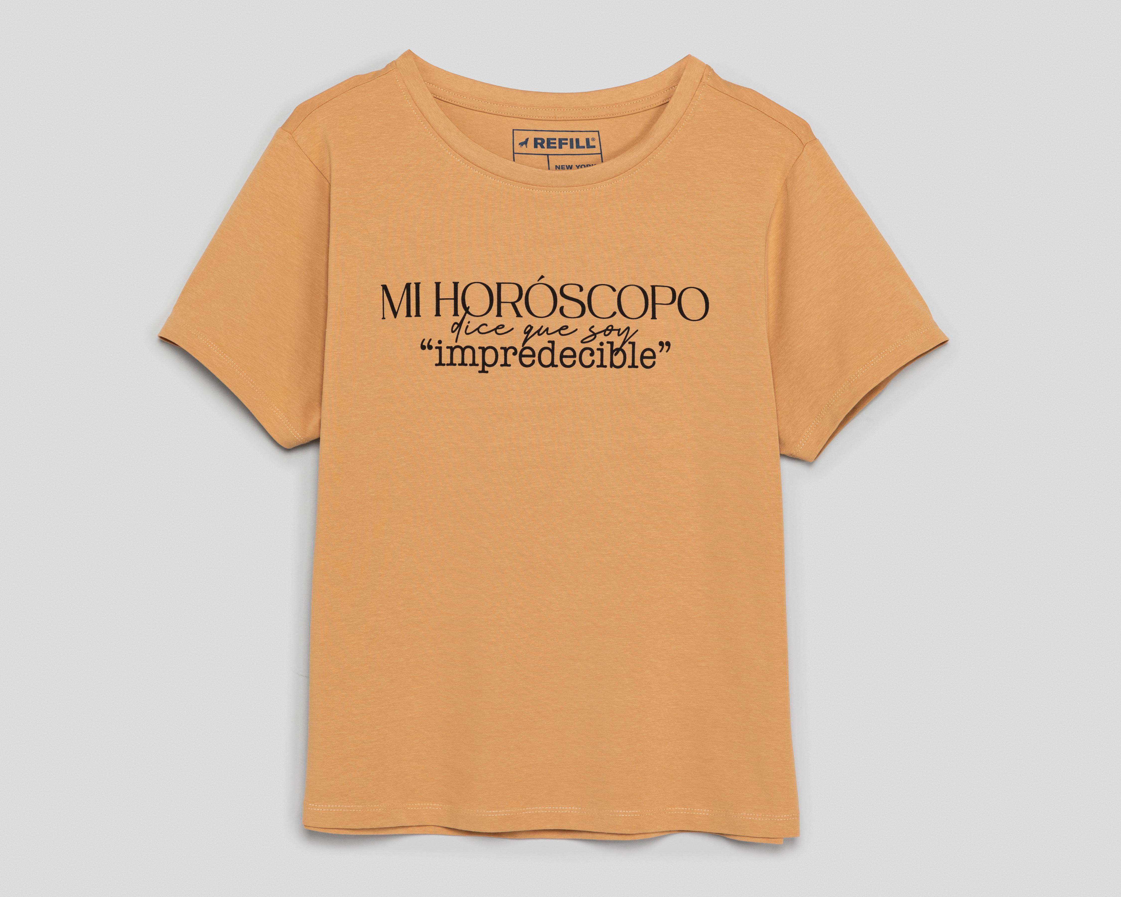 Playera Refill Anaranjada para Mujer $129