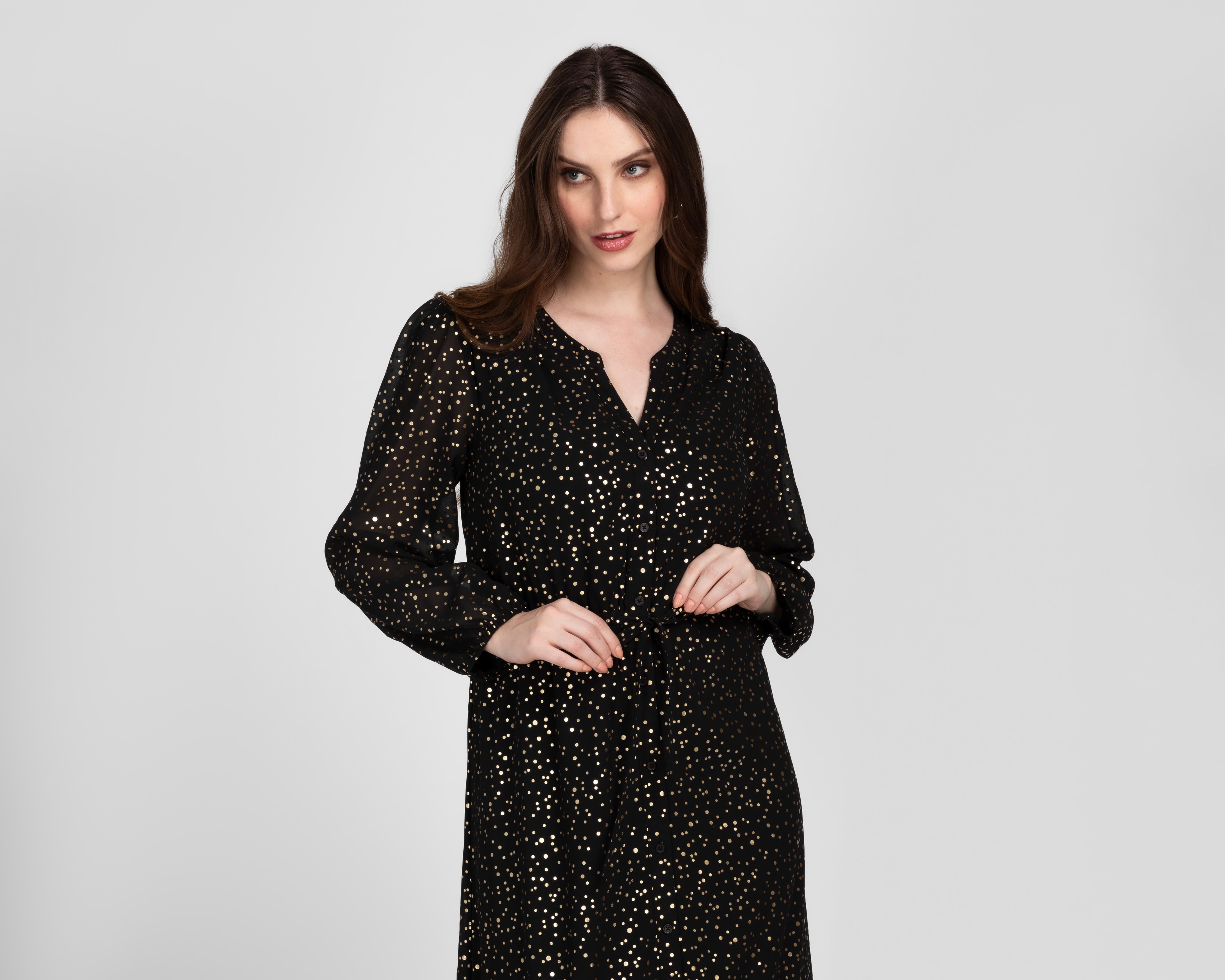Foto 4 | Vestido Casual Sahara con Puntos Negro