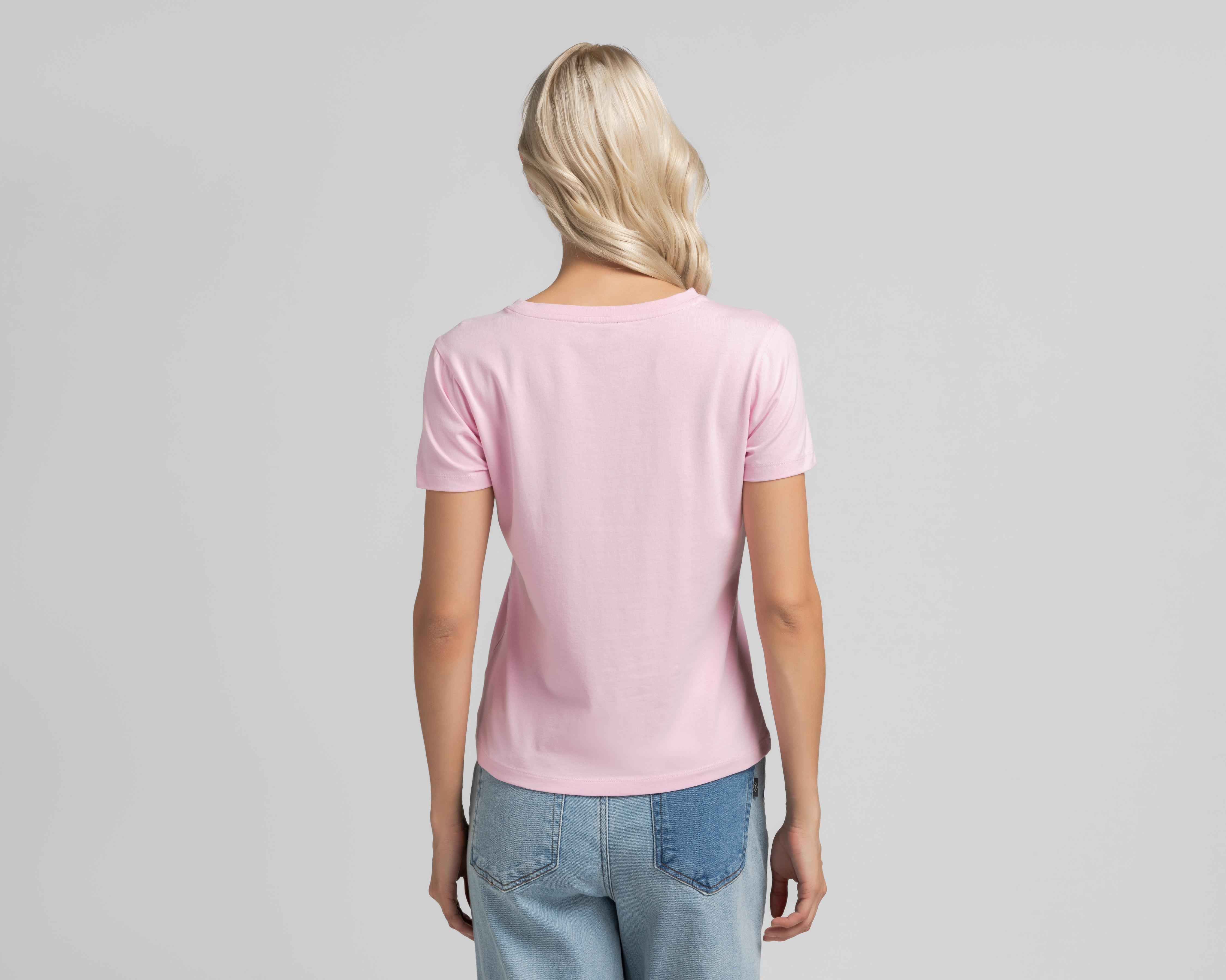 Foto 2 | Playera Disney Manga Corta Estampada para Mujer