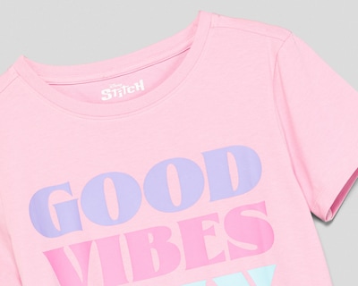 Foto 6 | Playera Disney Manga Corta Estampada para Mujer