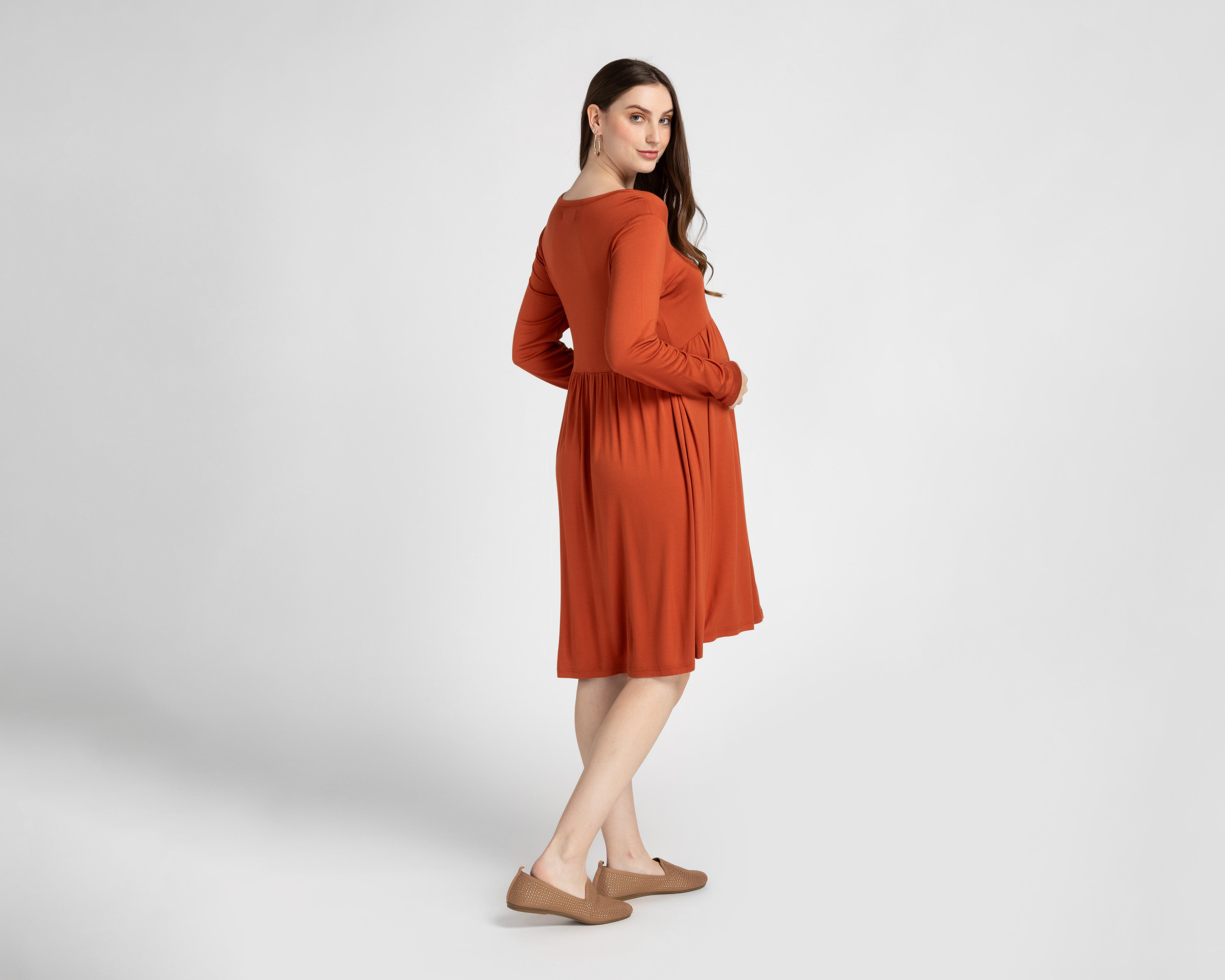 Foto 4 pulgar | Vestido de Maternidad Mamá Bella Manga Larga