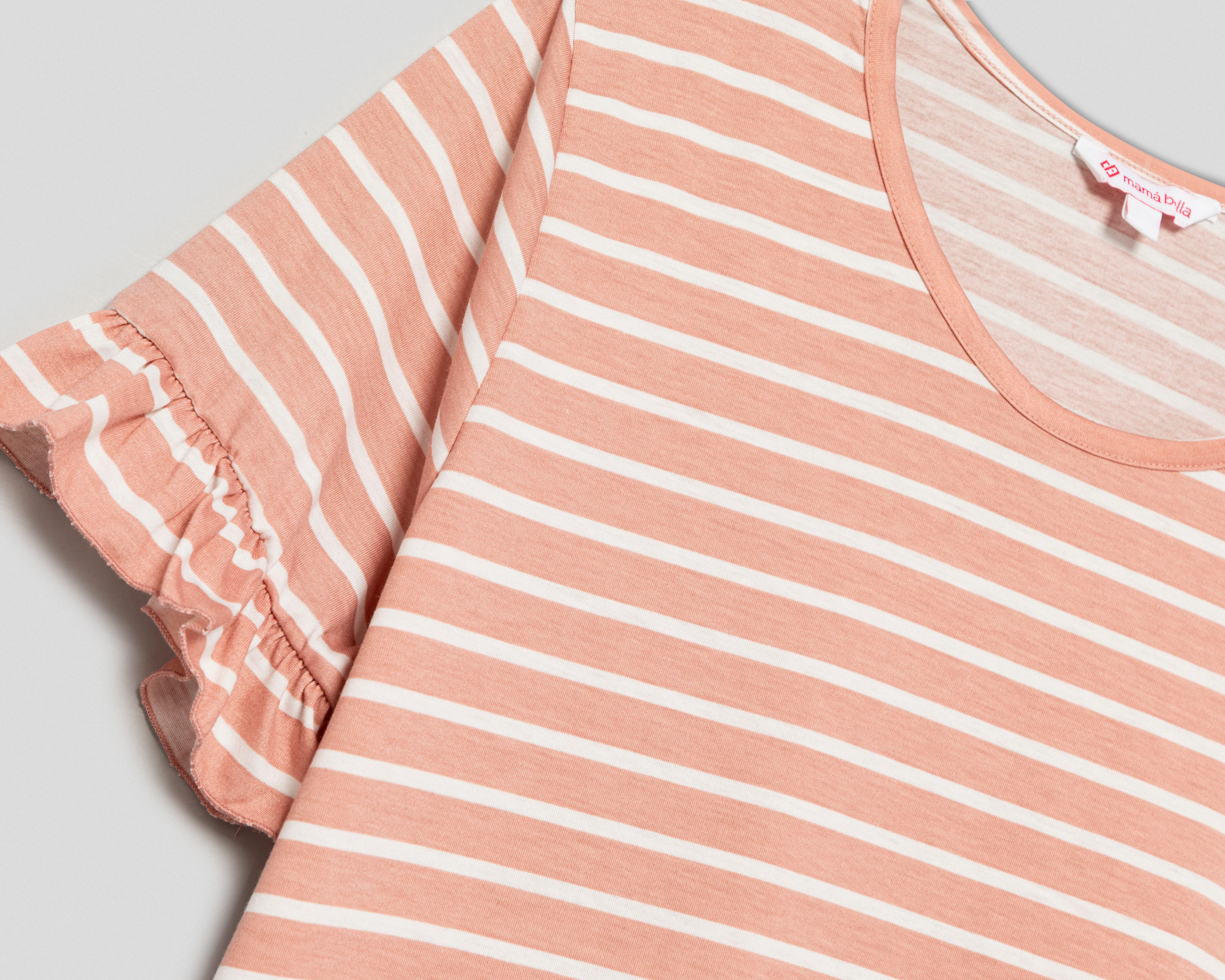 Foto 4 pulgar | Playera de Maternidad Mamá Bella Manga Corta