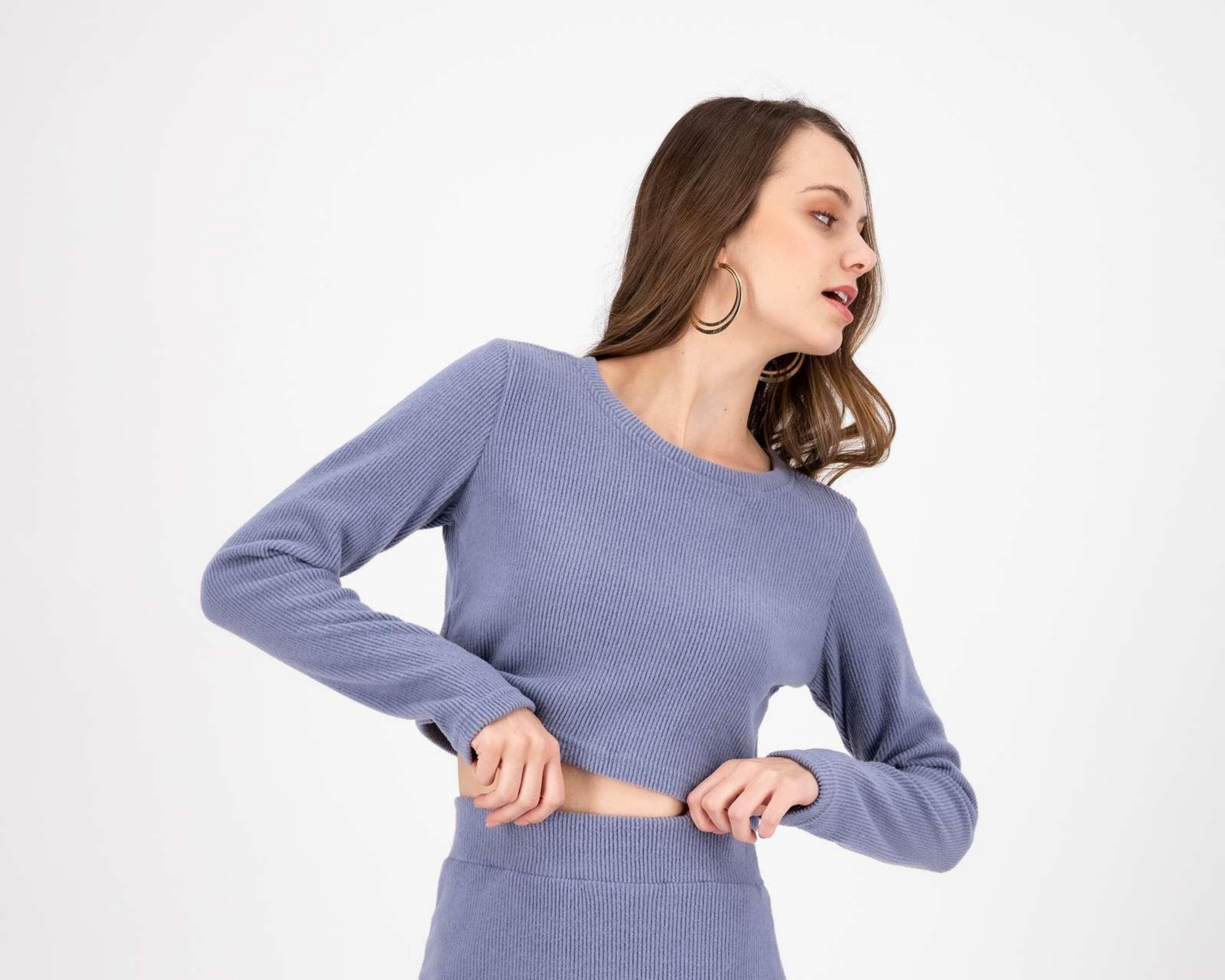 Foto 5 pulgar | Blusa y Falda Refill Azules