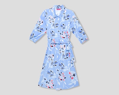 Foto 1 | Vestido Casual Sahara Midi Azul Floral