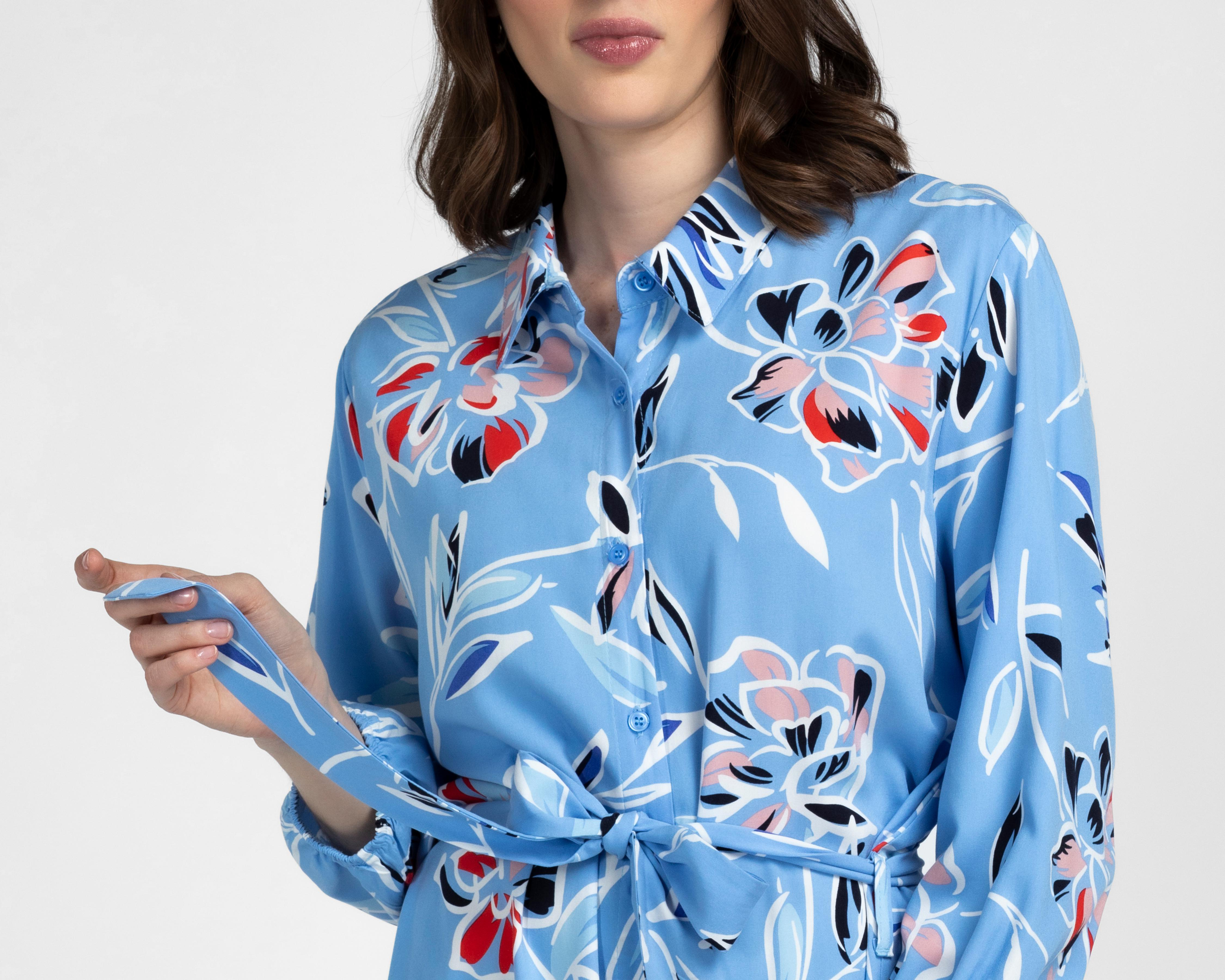 Foto 4 | Vestido Casual Sahara Midi Azul Floral
