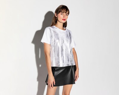 Foto 2 | Playera Thinner con Brillo para Mujer
