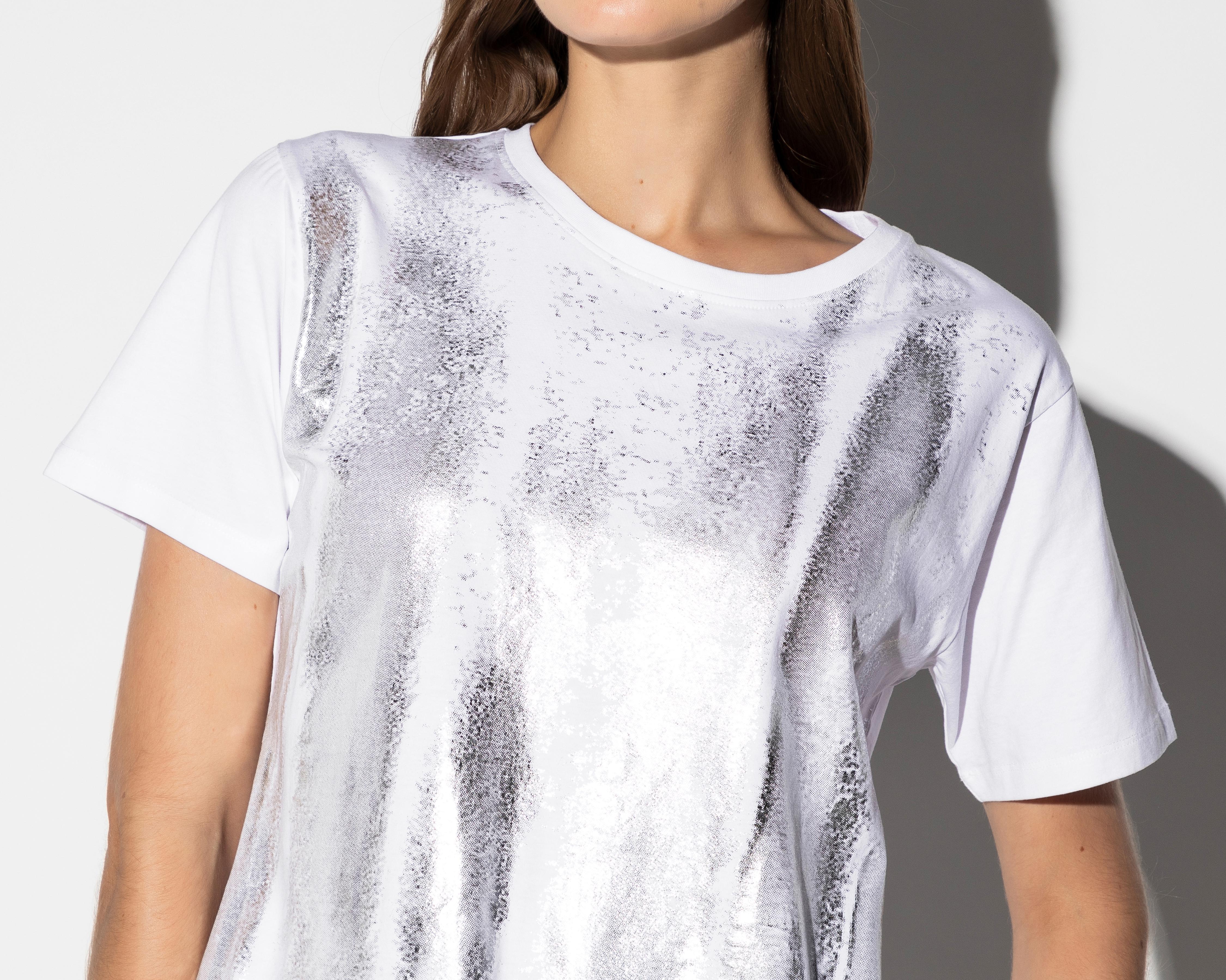 Foto 5 pulgar | Playera Thinner con Brillo para Mujer