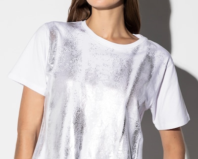 Foto 4 | Playera Thinner con Brillo para Mujer