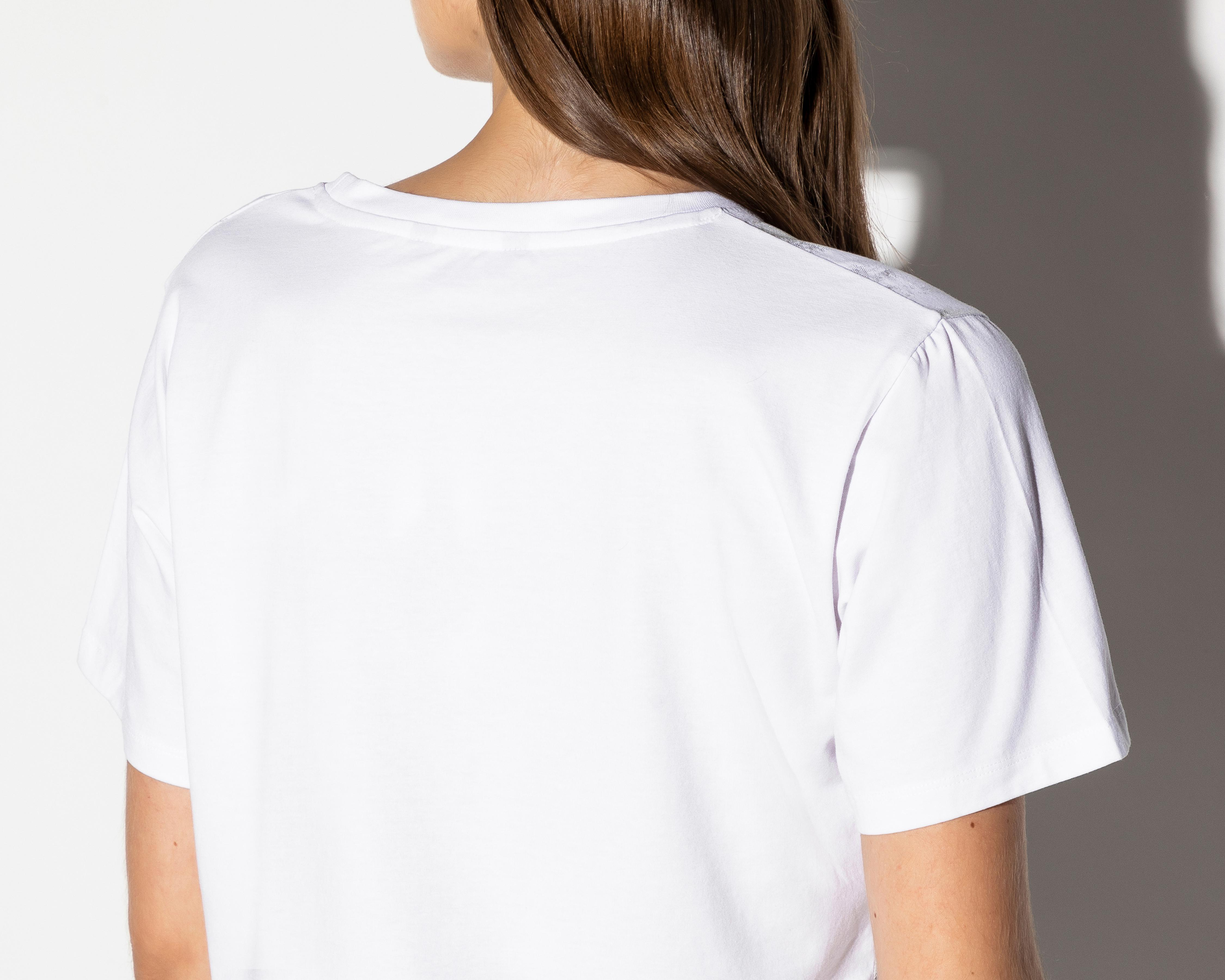 Foto 6 pulgar | Playera Thinner con Brillo para Mujer