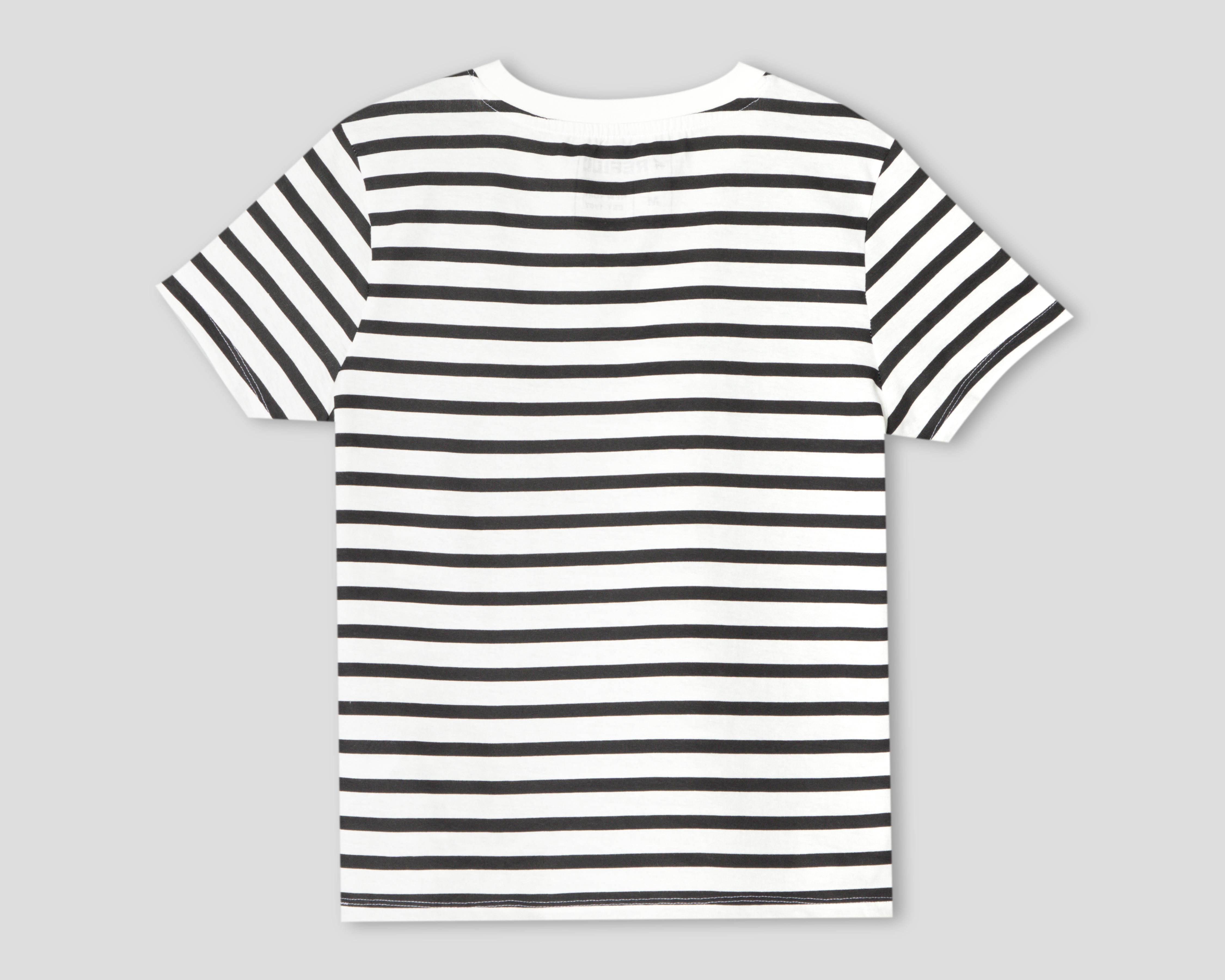Foto 3 pulgar | Playera Refill a Rayas para Mujer