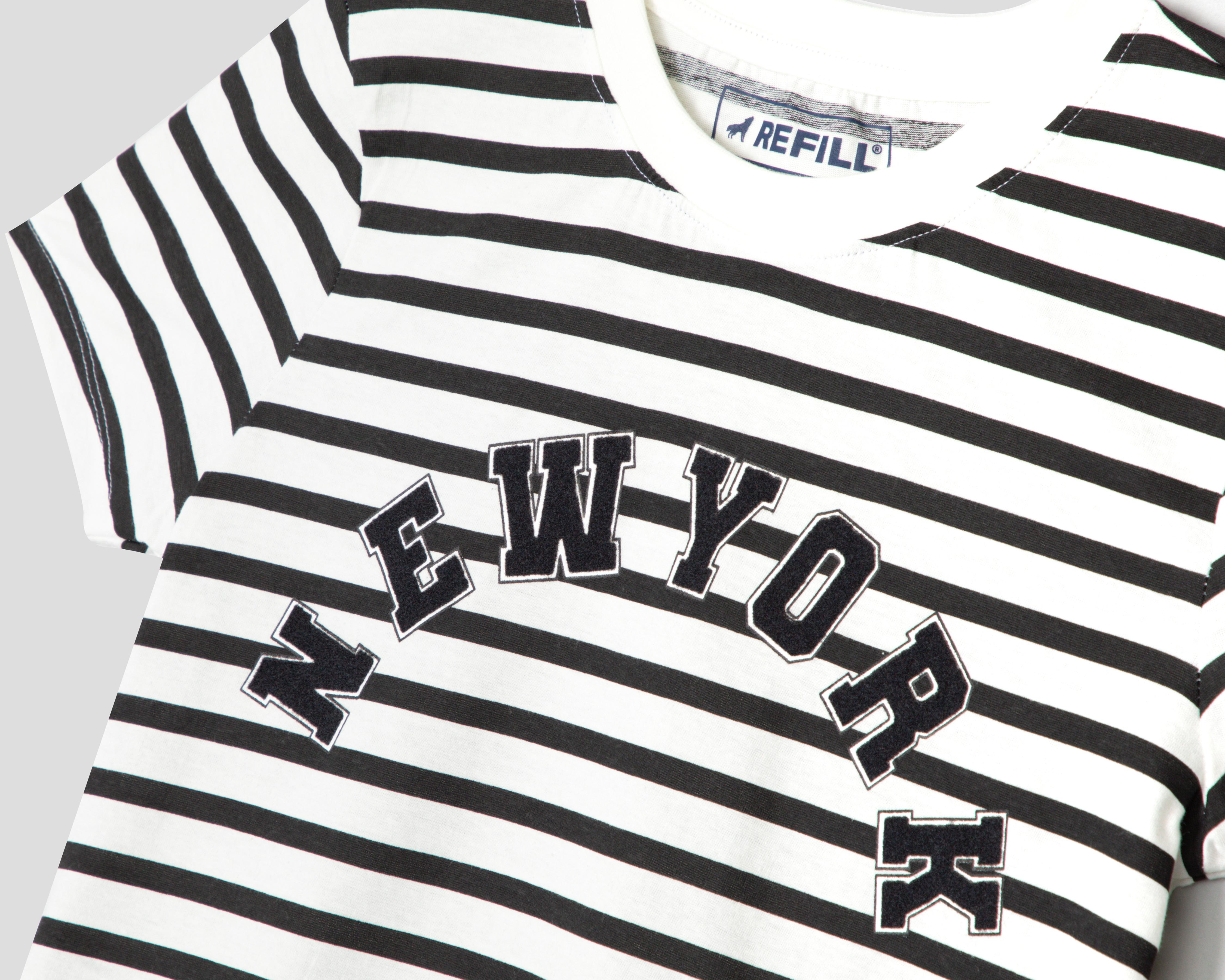 Foto 3 | Playera Refill a Rayas para Mujer