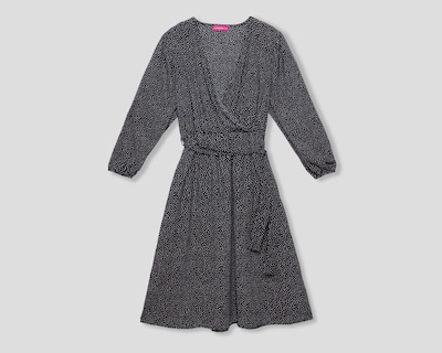 Foto 1 | Vestido Casual Sahara Midi Negro con Lunares